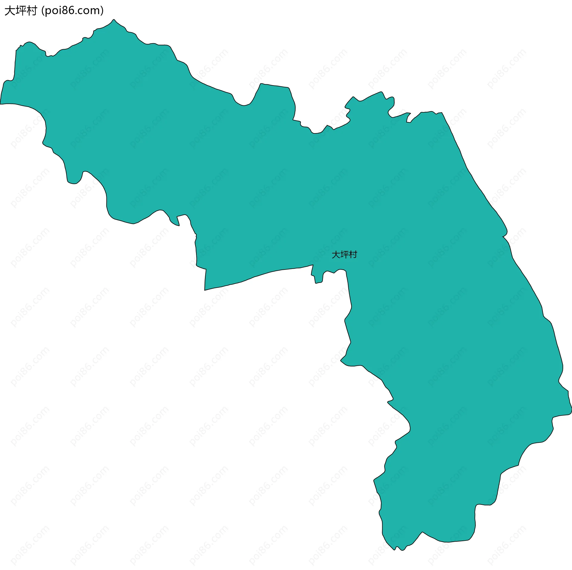 大坪村边界地图