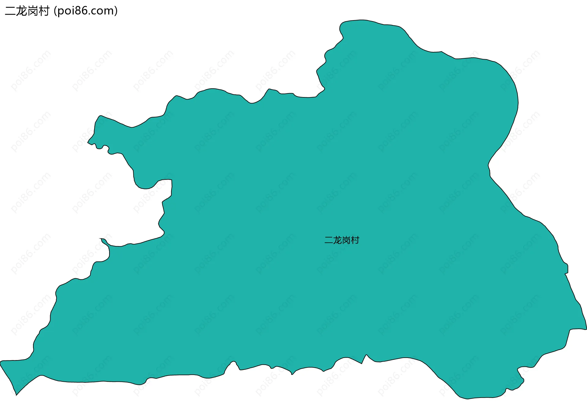 二龙岗村边界地图