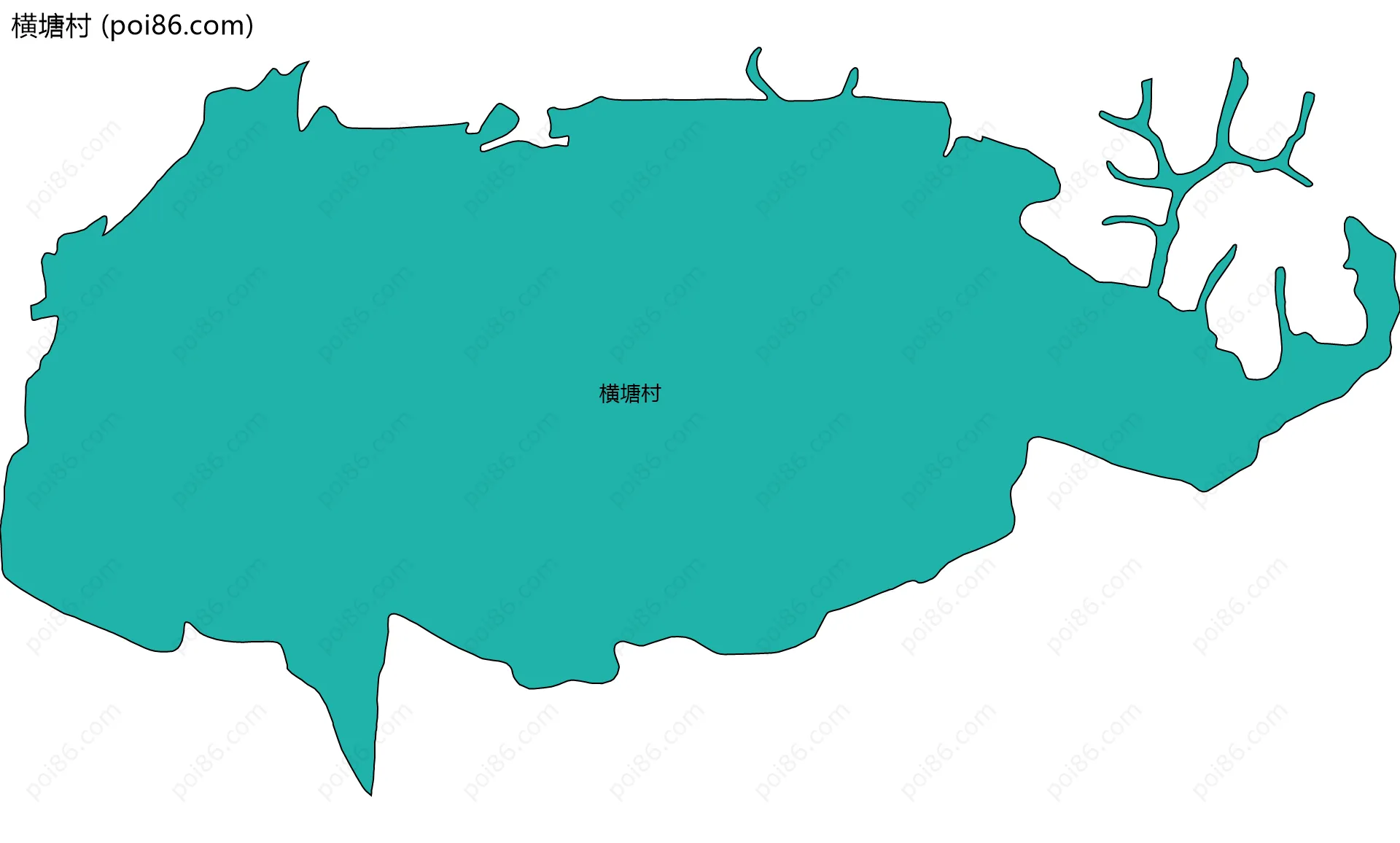 横塘村边界地图