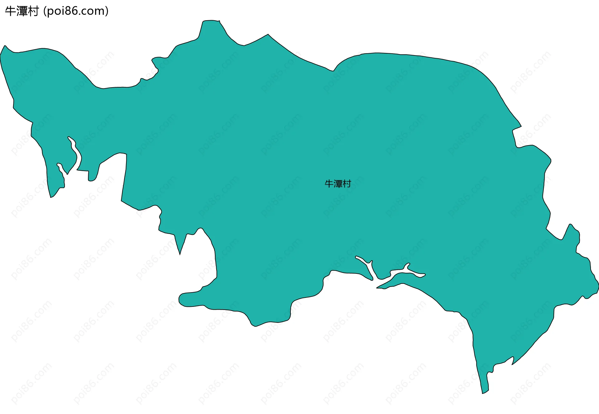 牛潭村边界地图