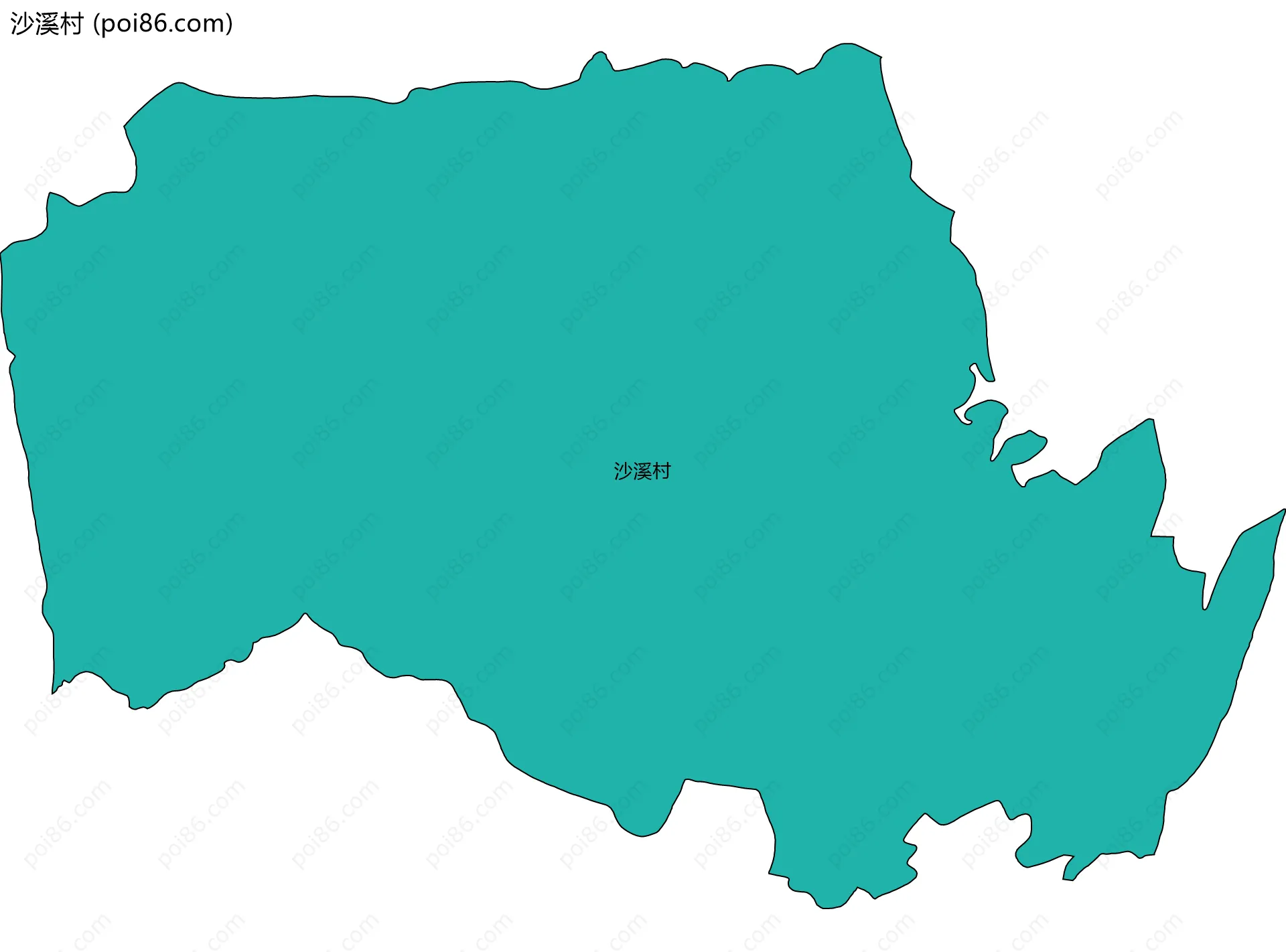 沙溪村边界地图