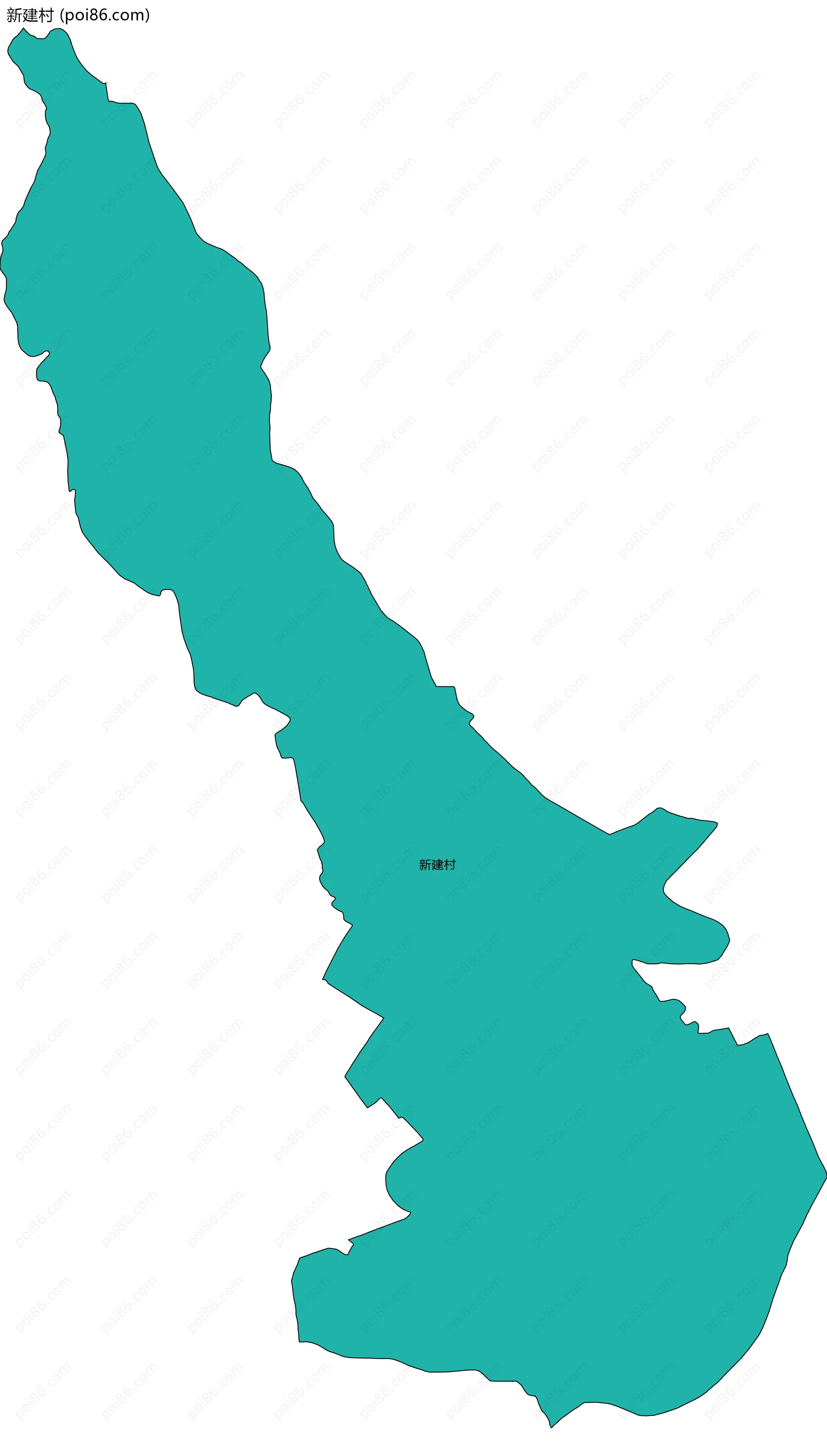 新建村边界地图