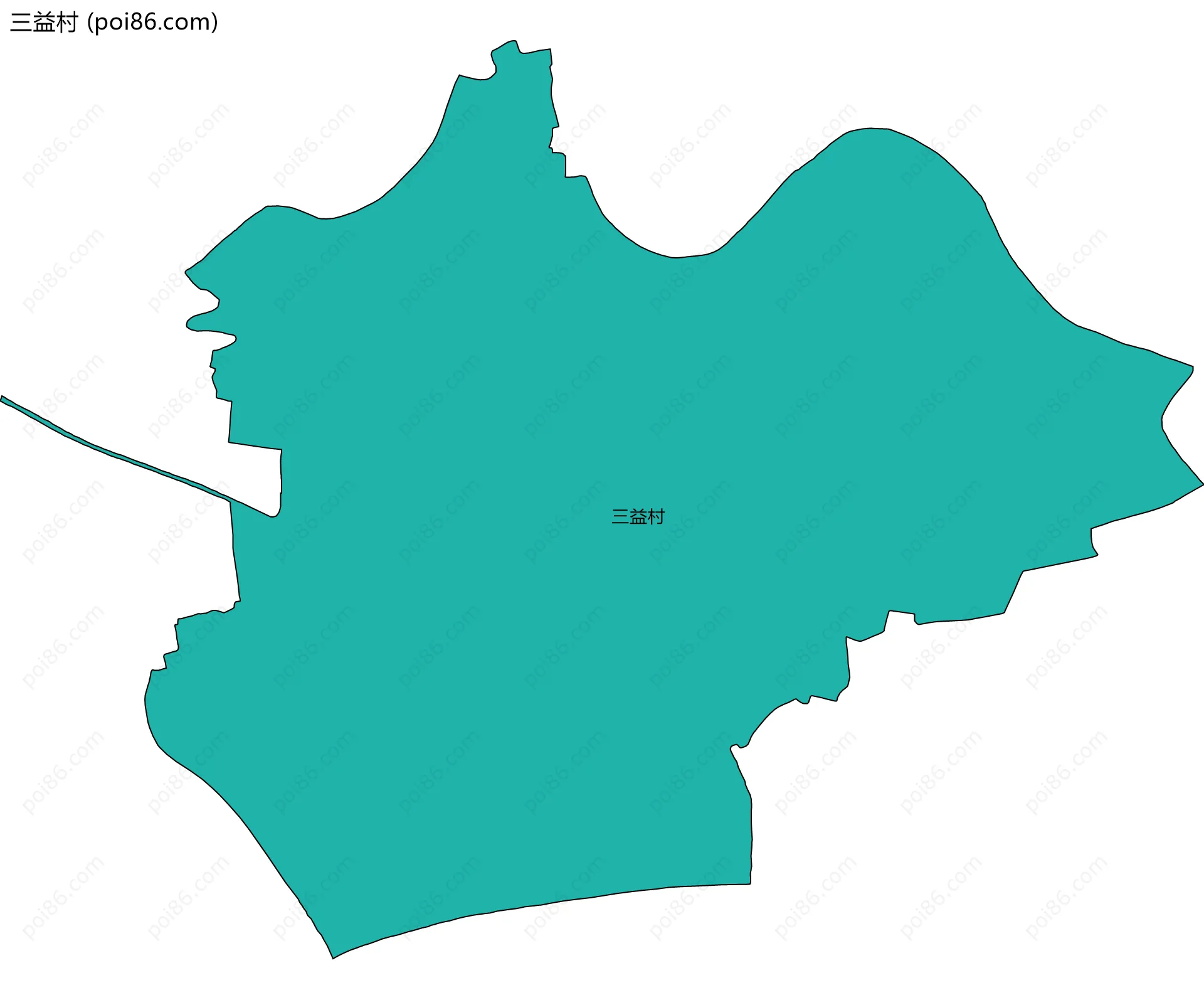 三益村边界地图