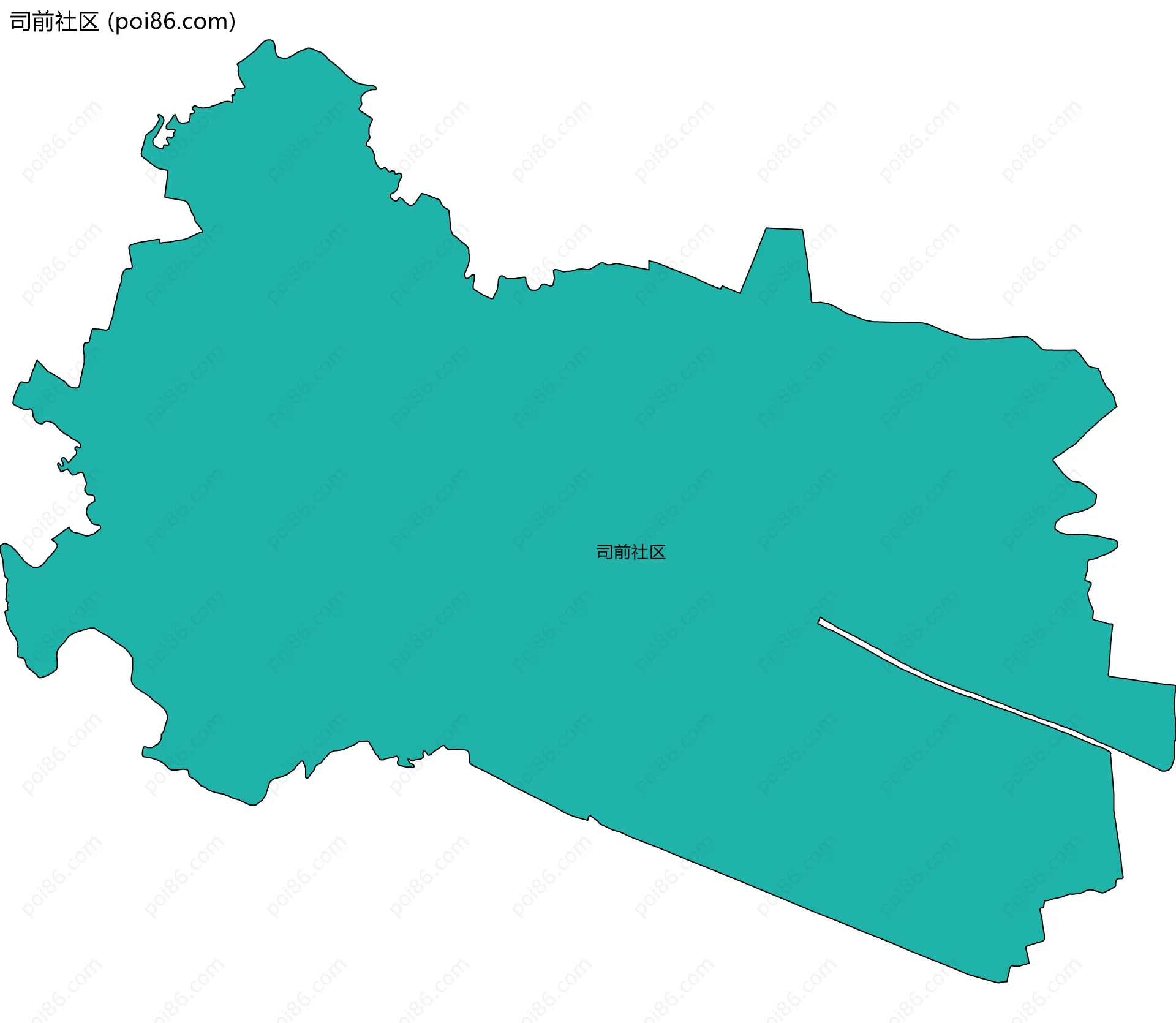 司前社区边界地图