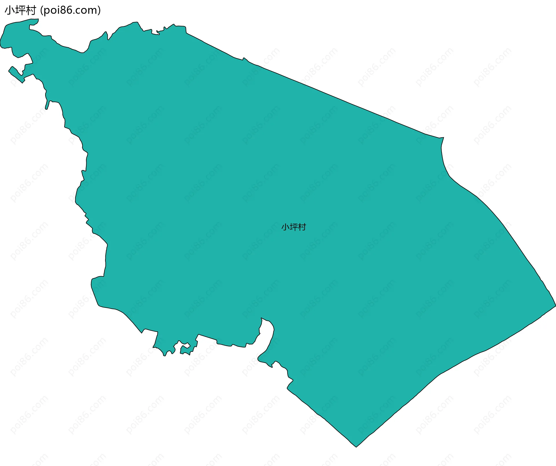小坪村边界地图