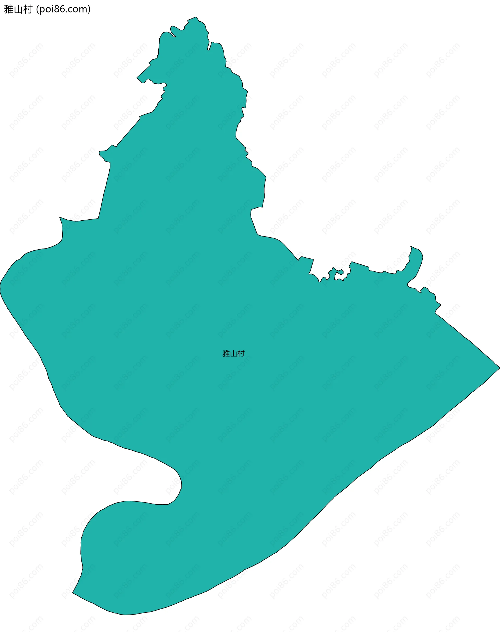 雅山村边界地图