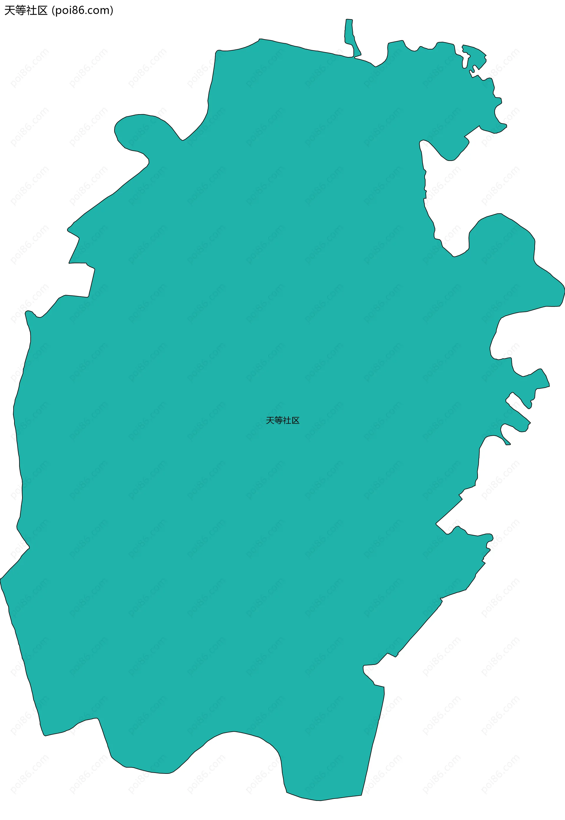 天等社区边界地图