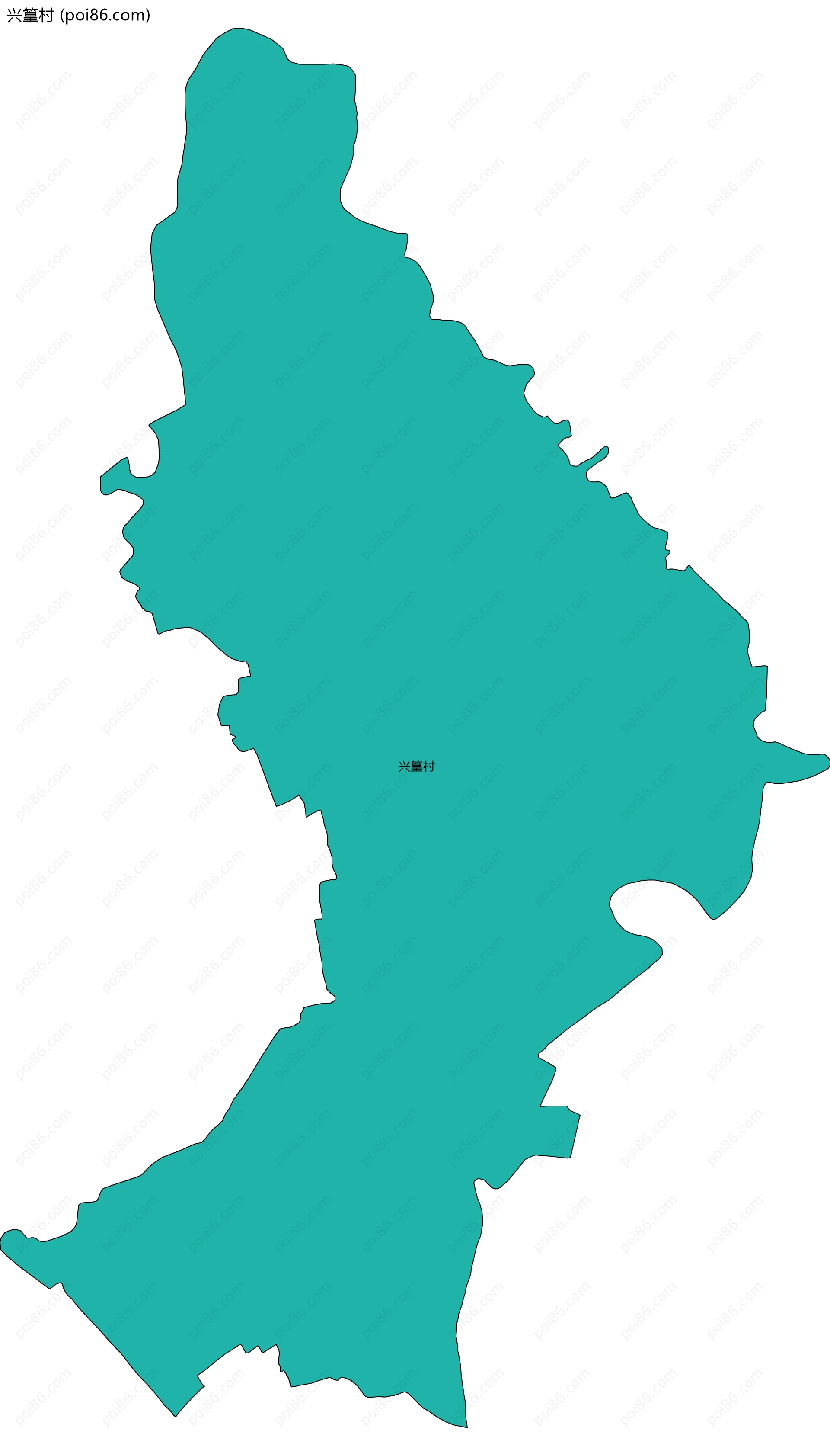 兴篁村边界地图