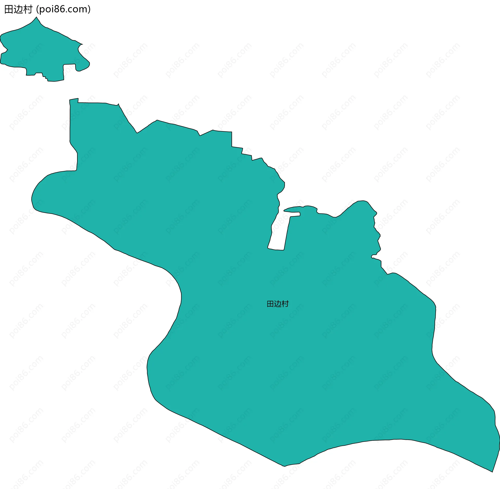 田边村边界地图