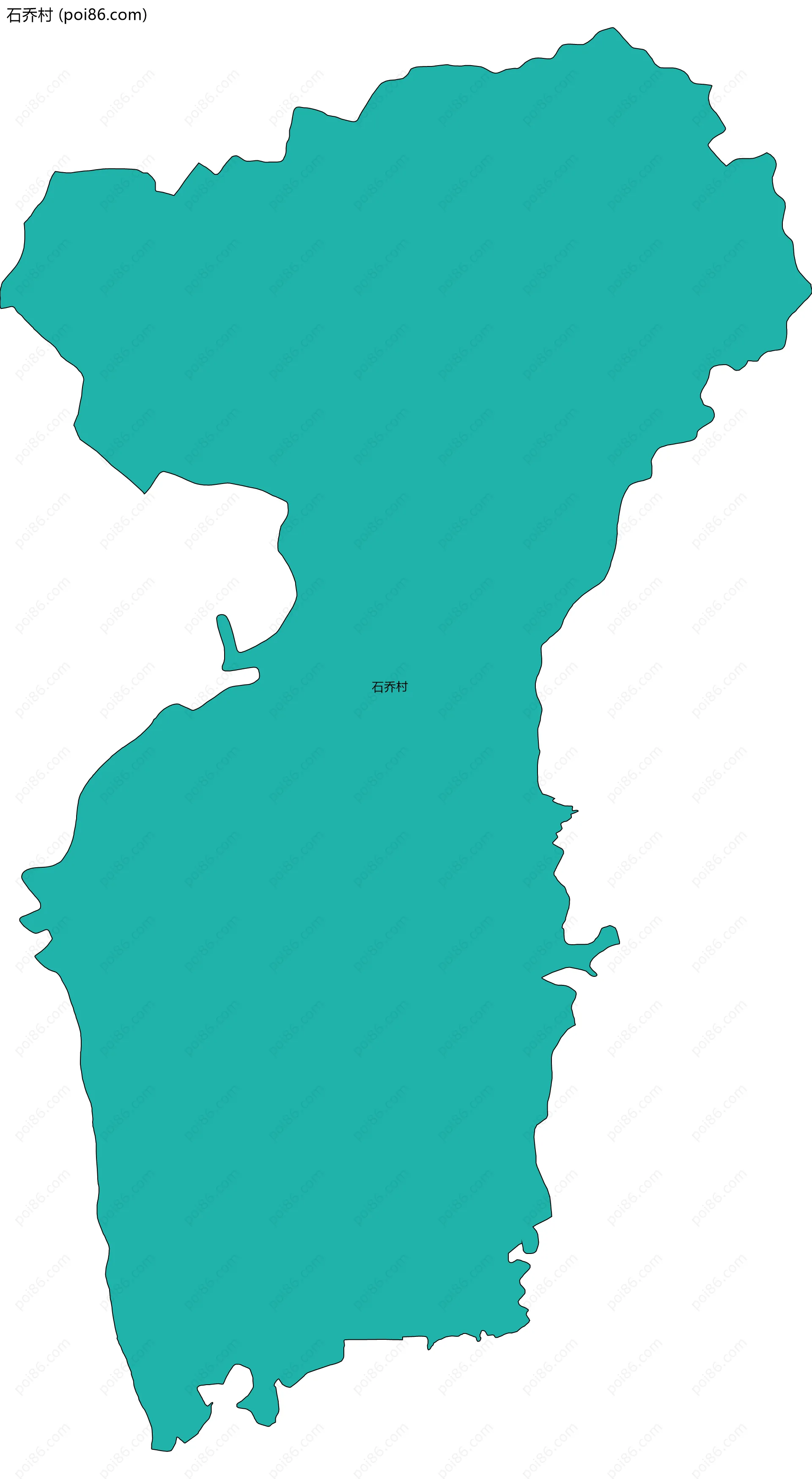 石乔村边界地图