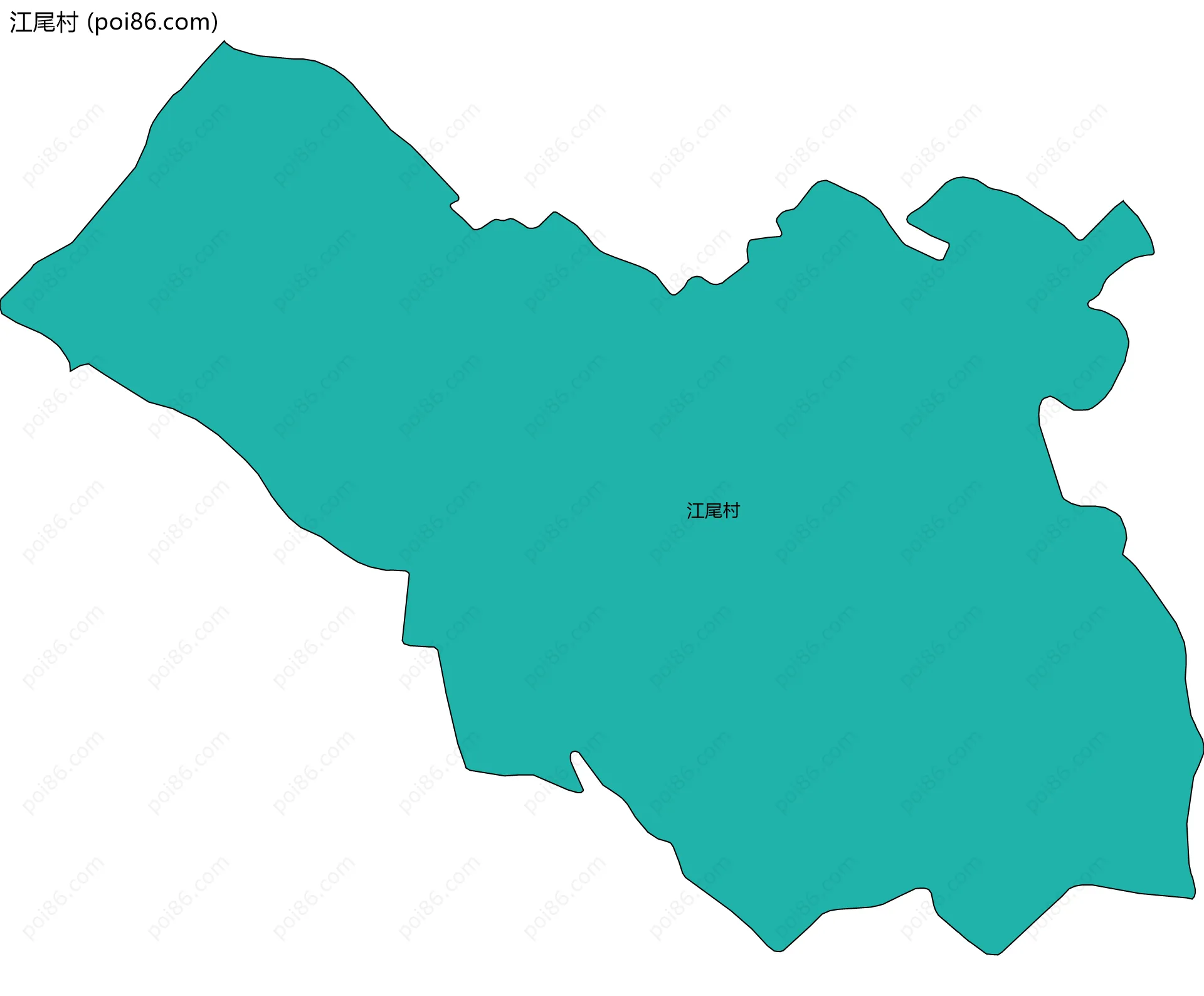 江尾村边界地图