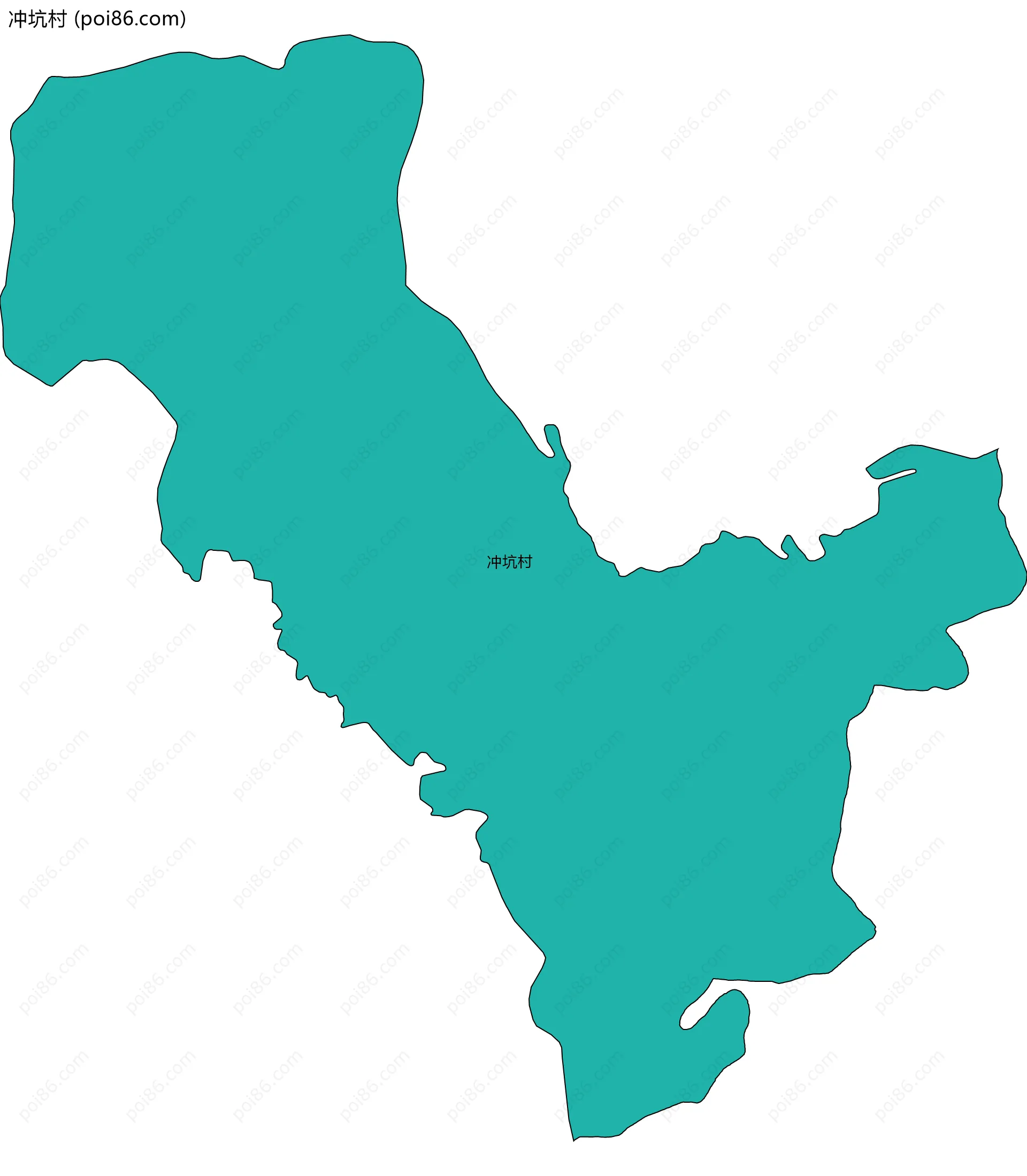 冲坑村边界地图