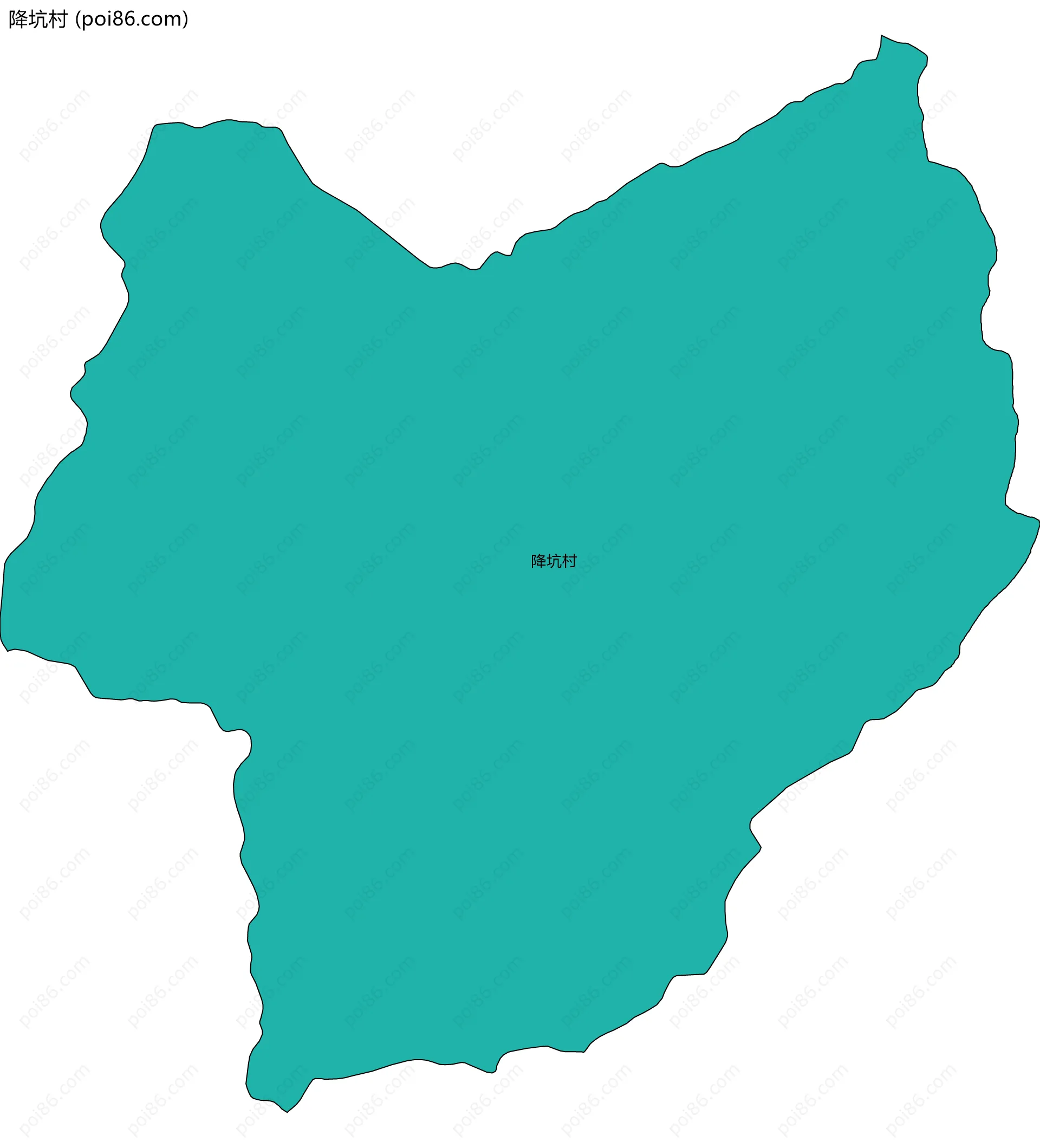 降坑村边界地图