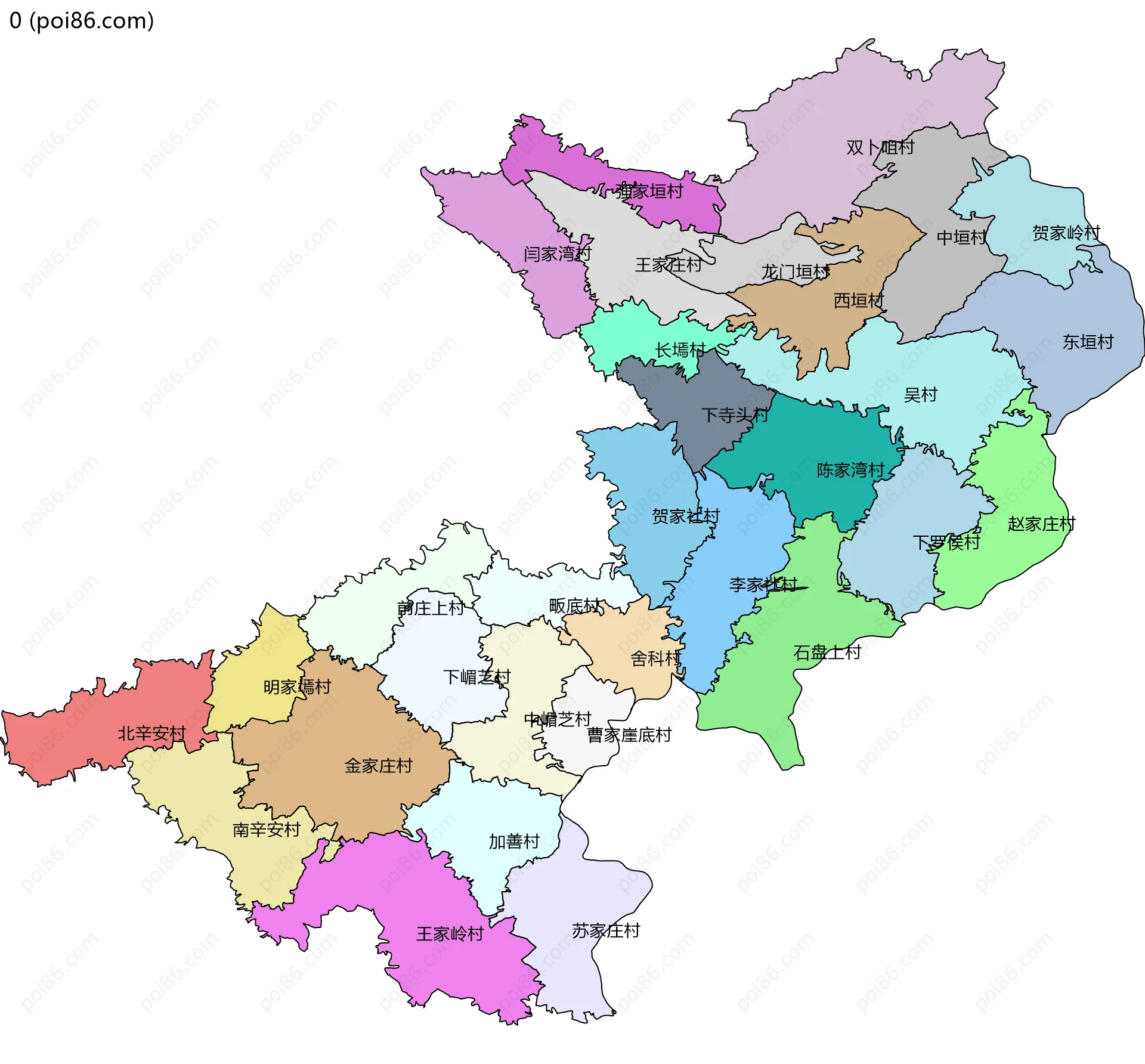 0边界地图(五级行政区划)