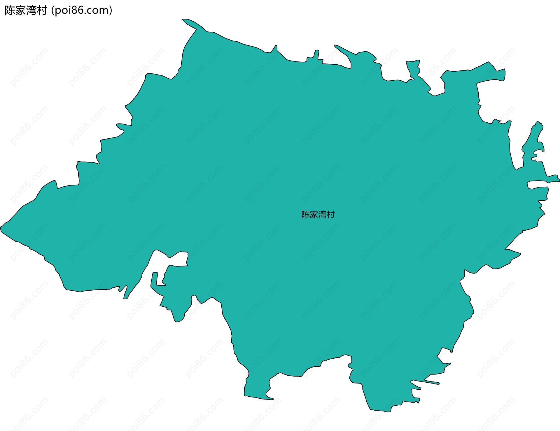 陈家湾村边界地图