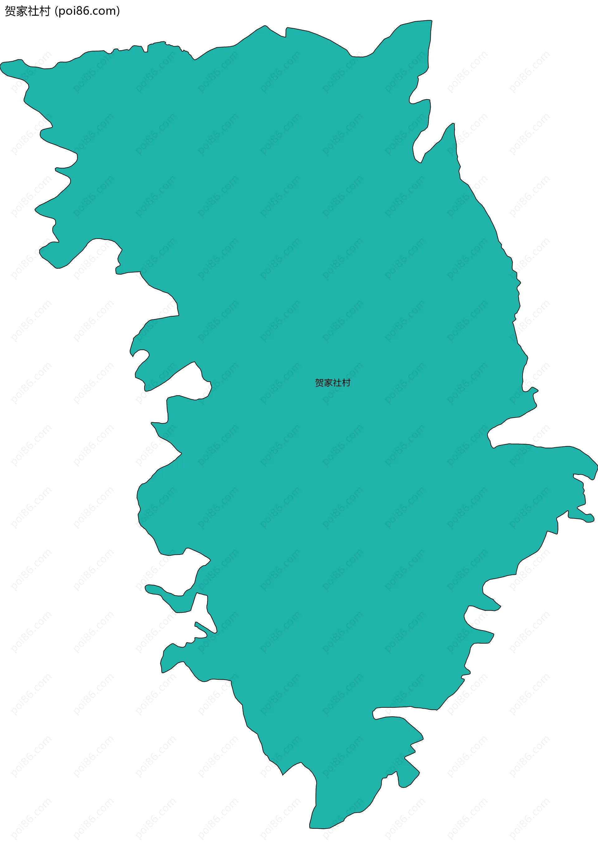 贺家社村边界地图