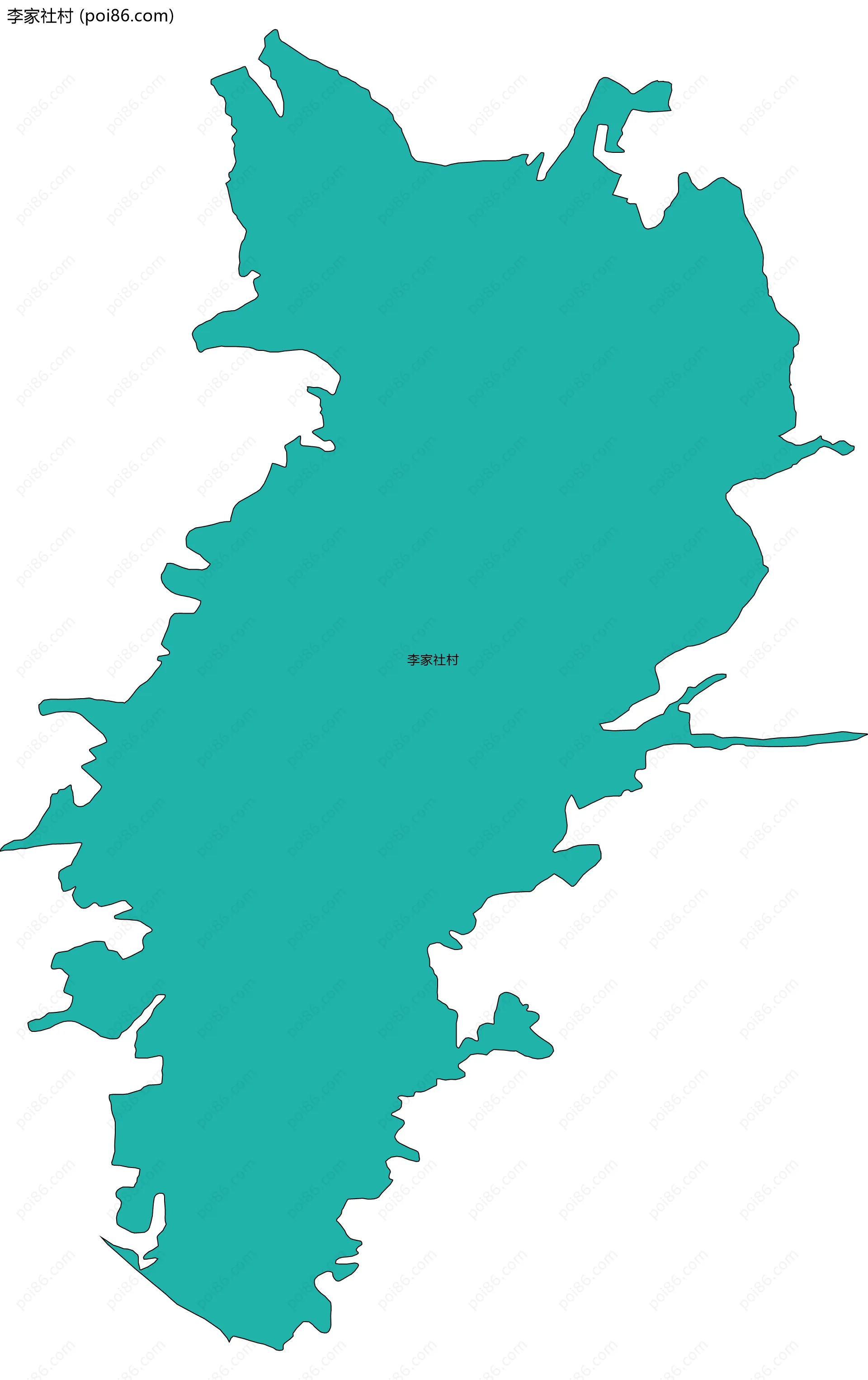 李家社村边界地图