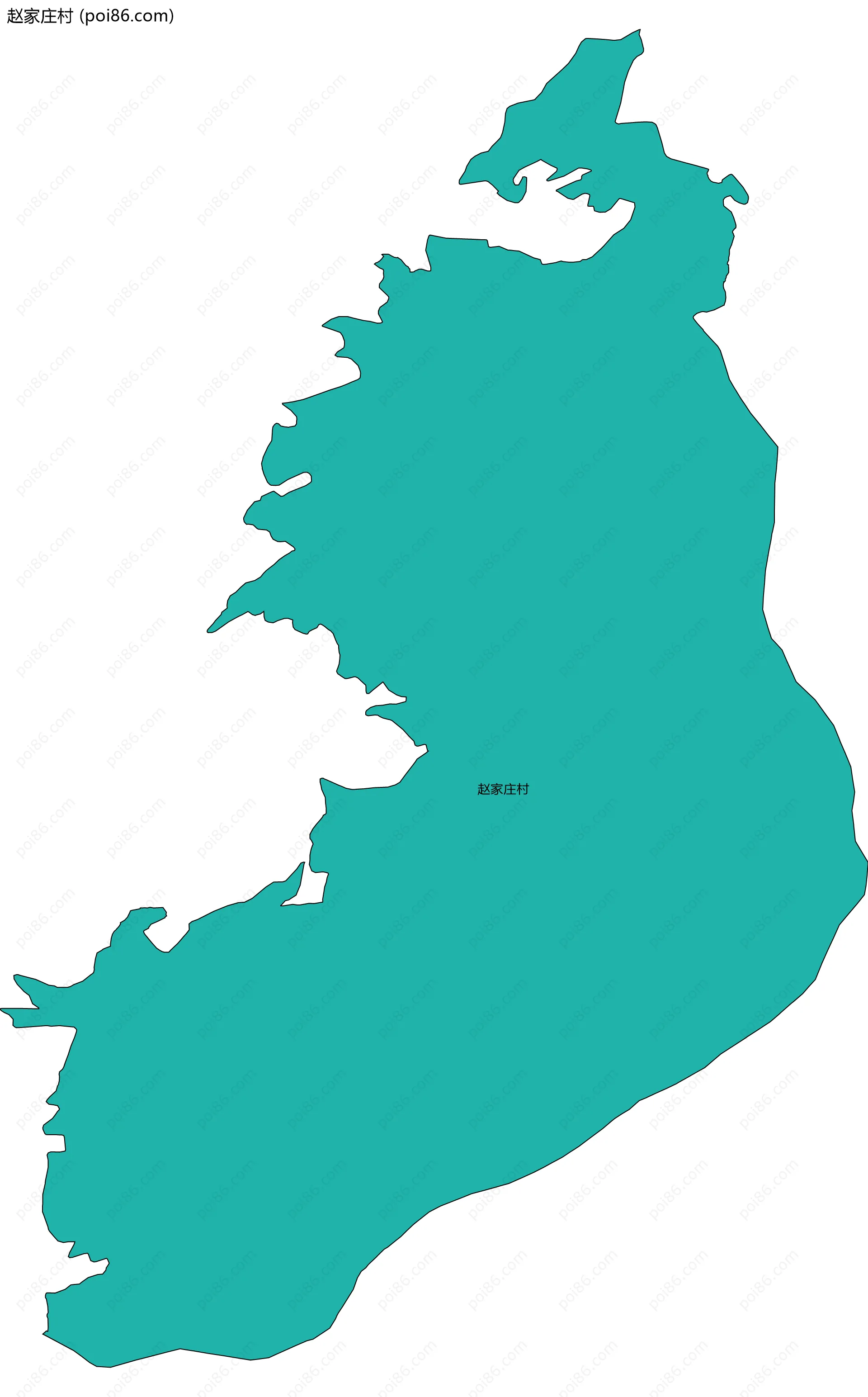 赵家庄村边界地图