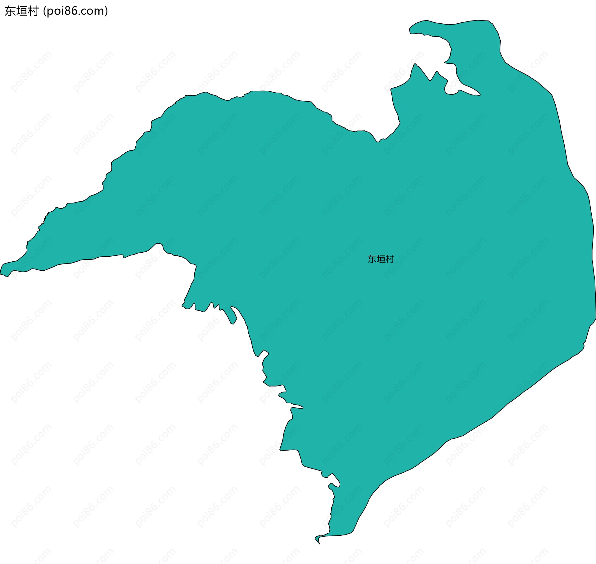 东垣村边界地图