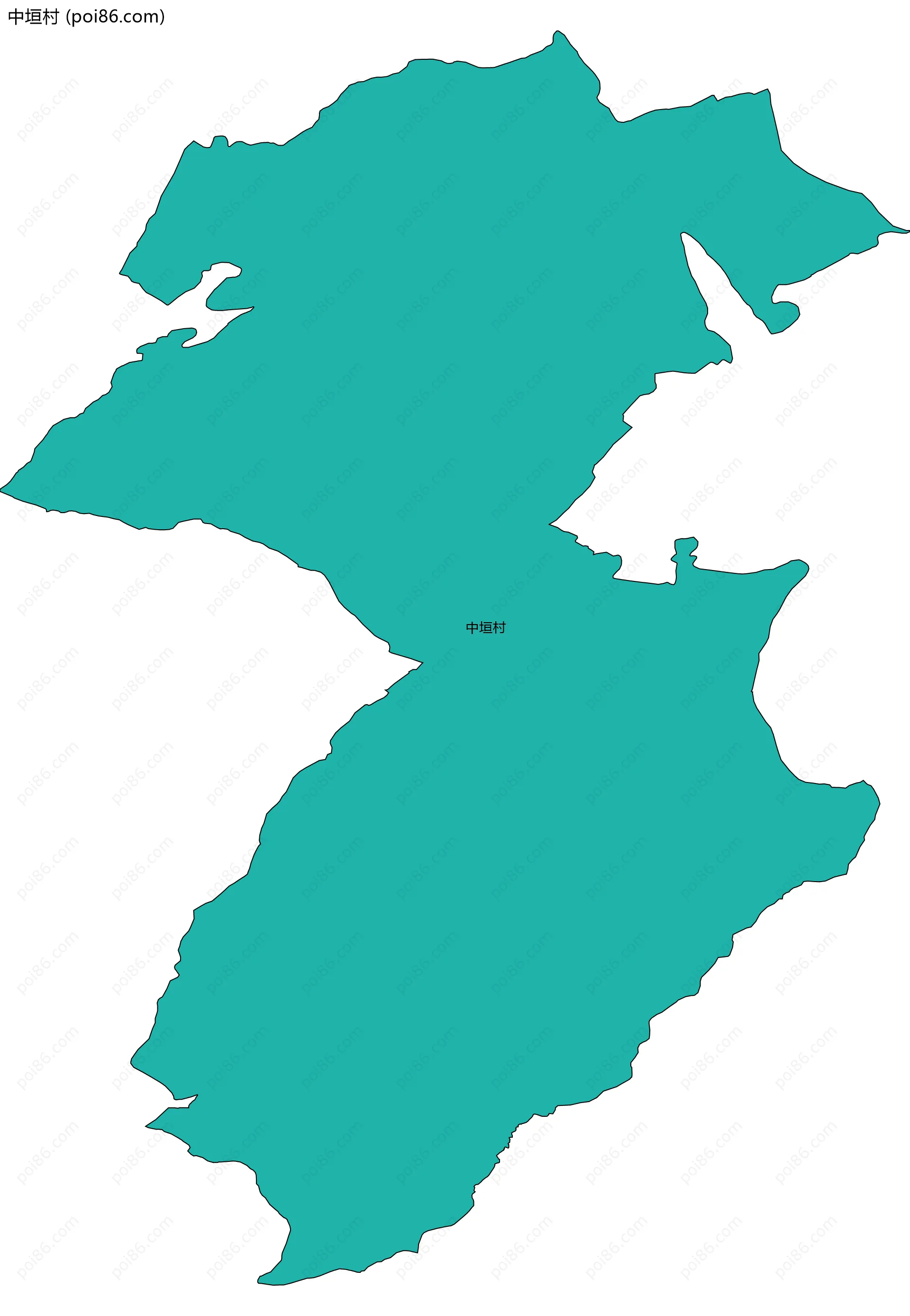 中垣村边界地图