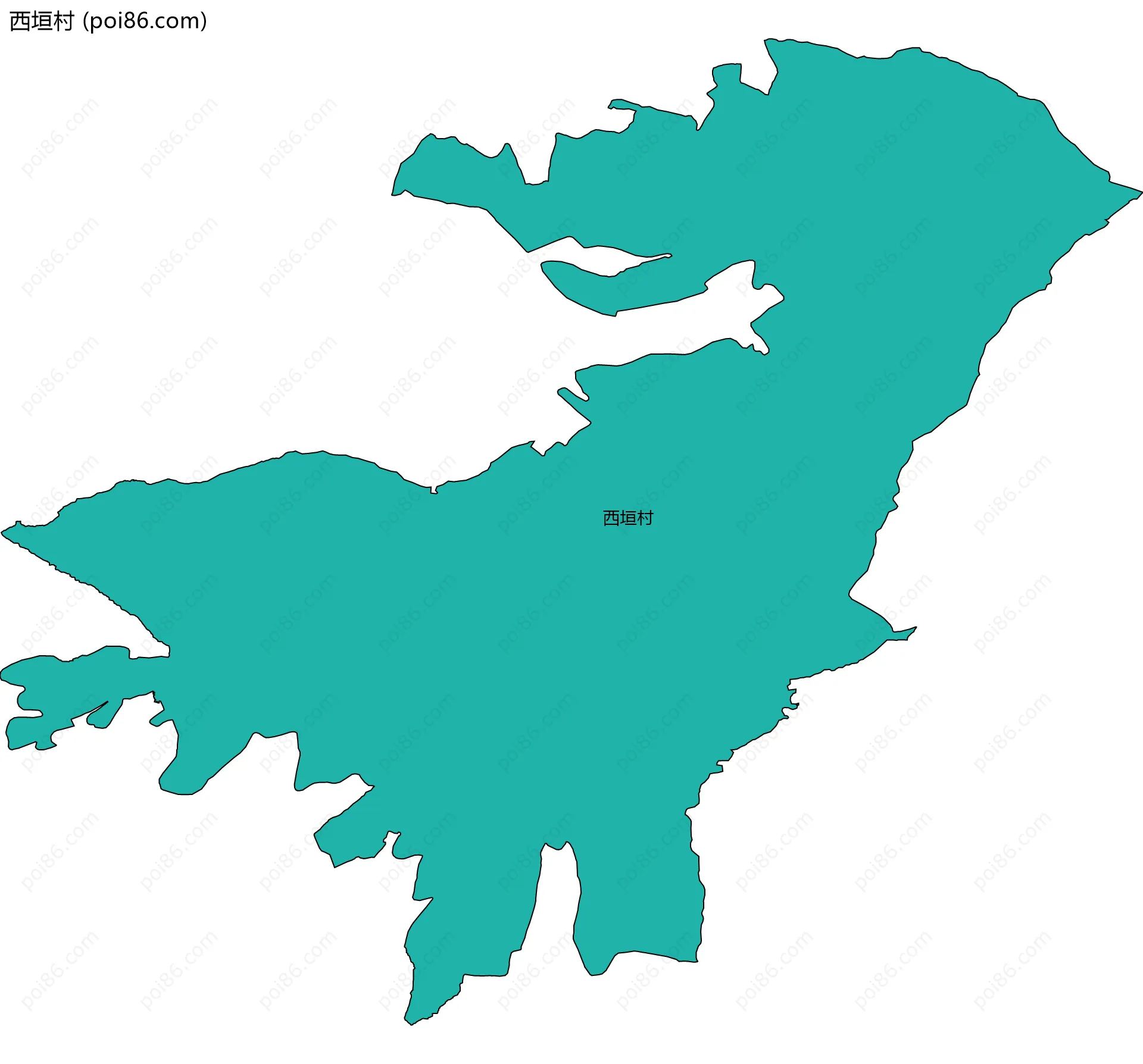 西垣村边界地图