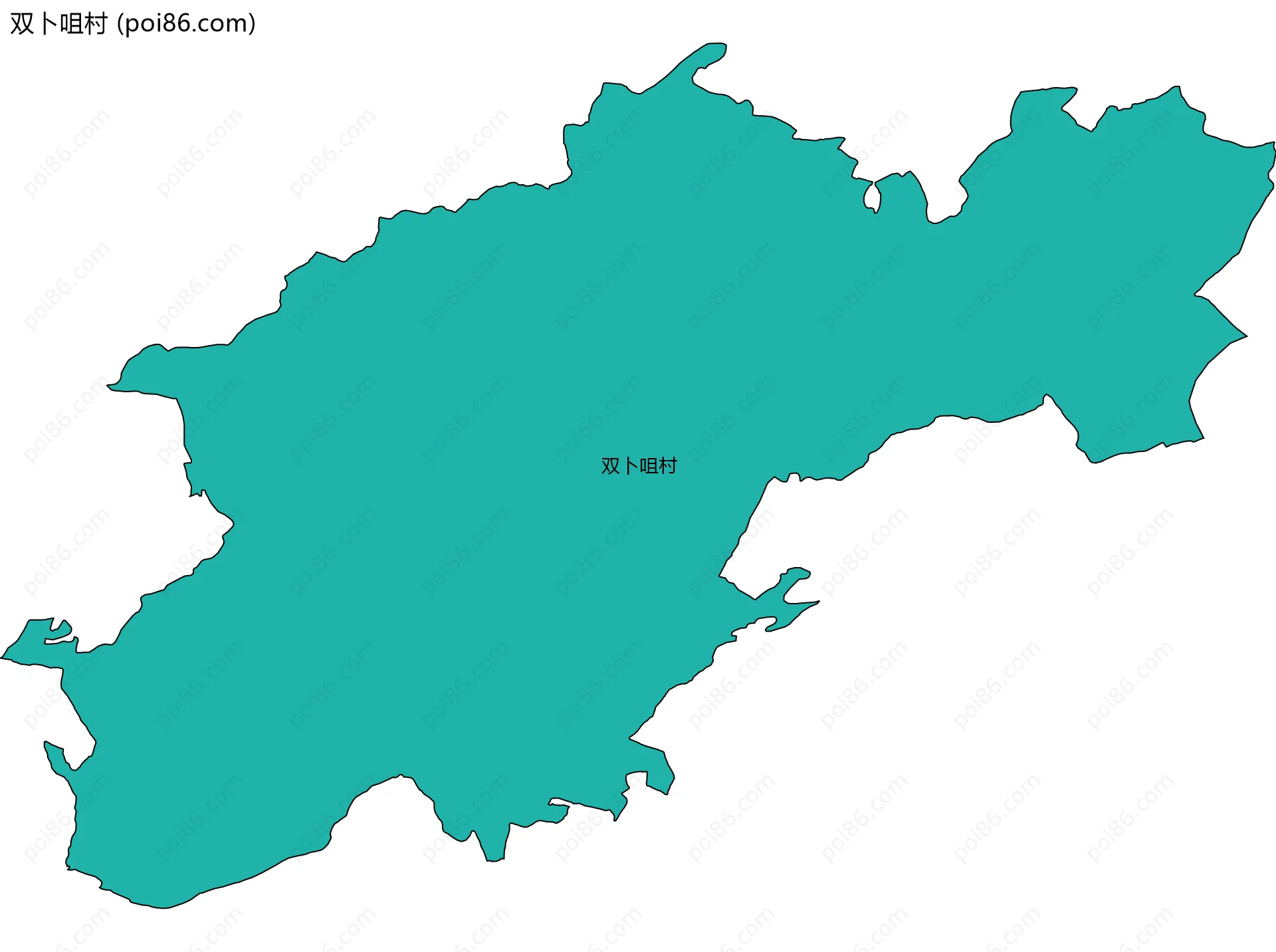 双卜咀村边界地图