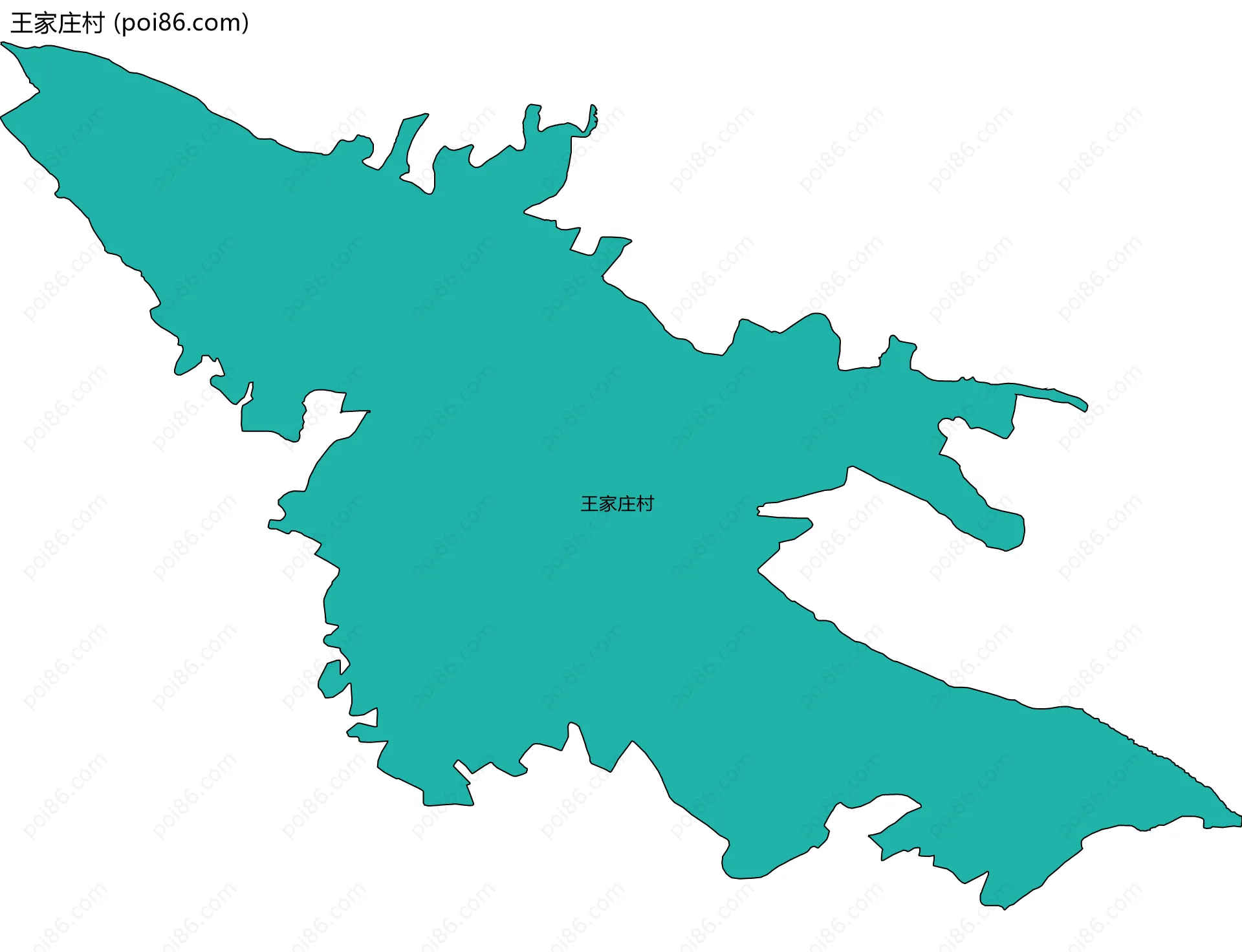 王家庄村边界地图