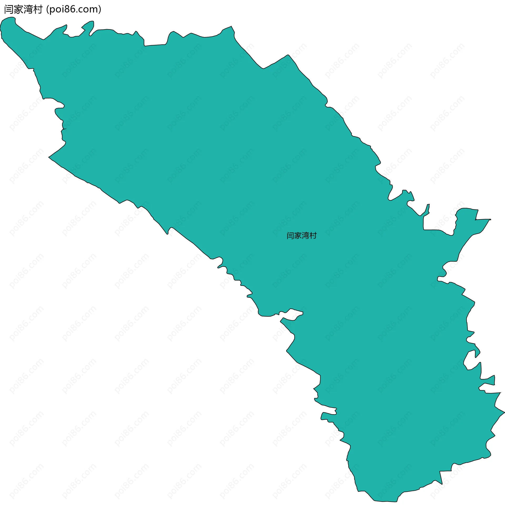 闫家湾村边界地图