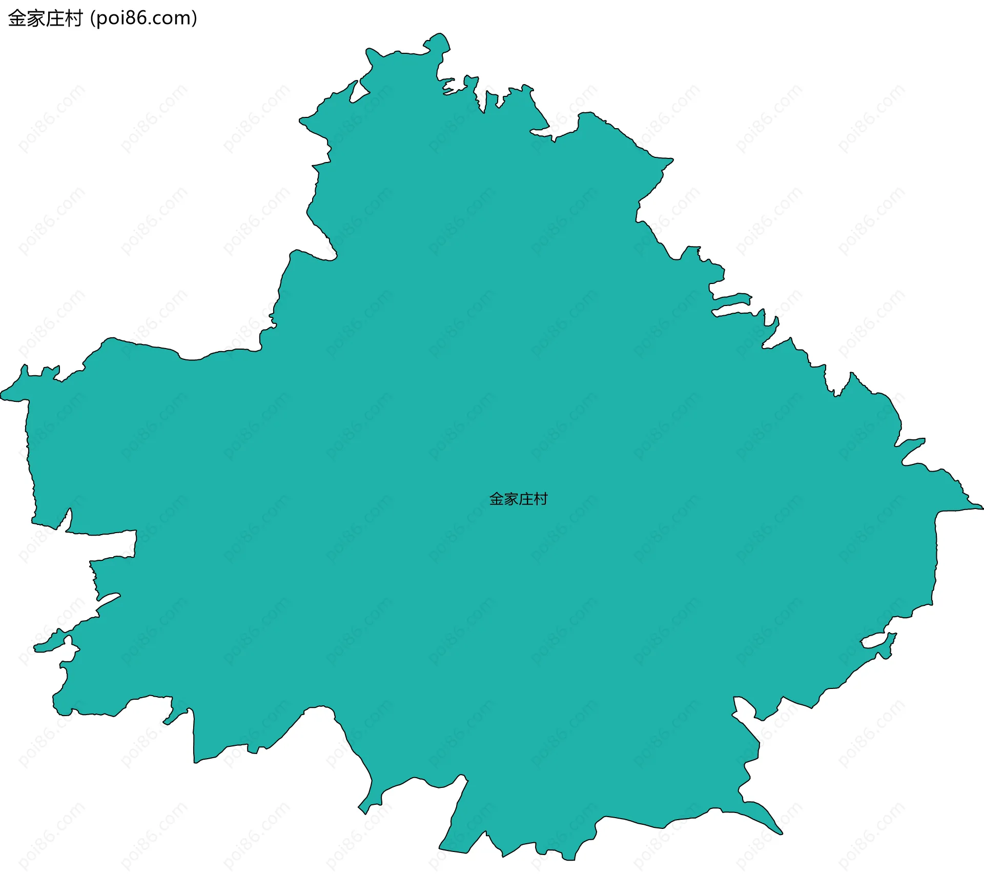 金家庄村边界地图