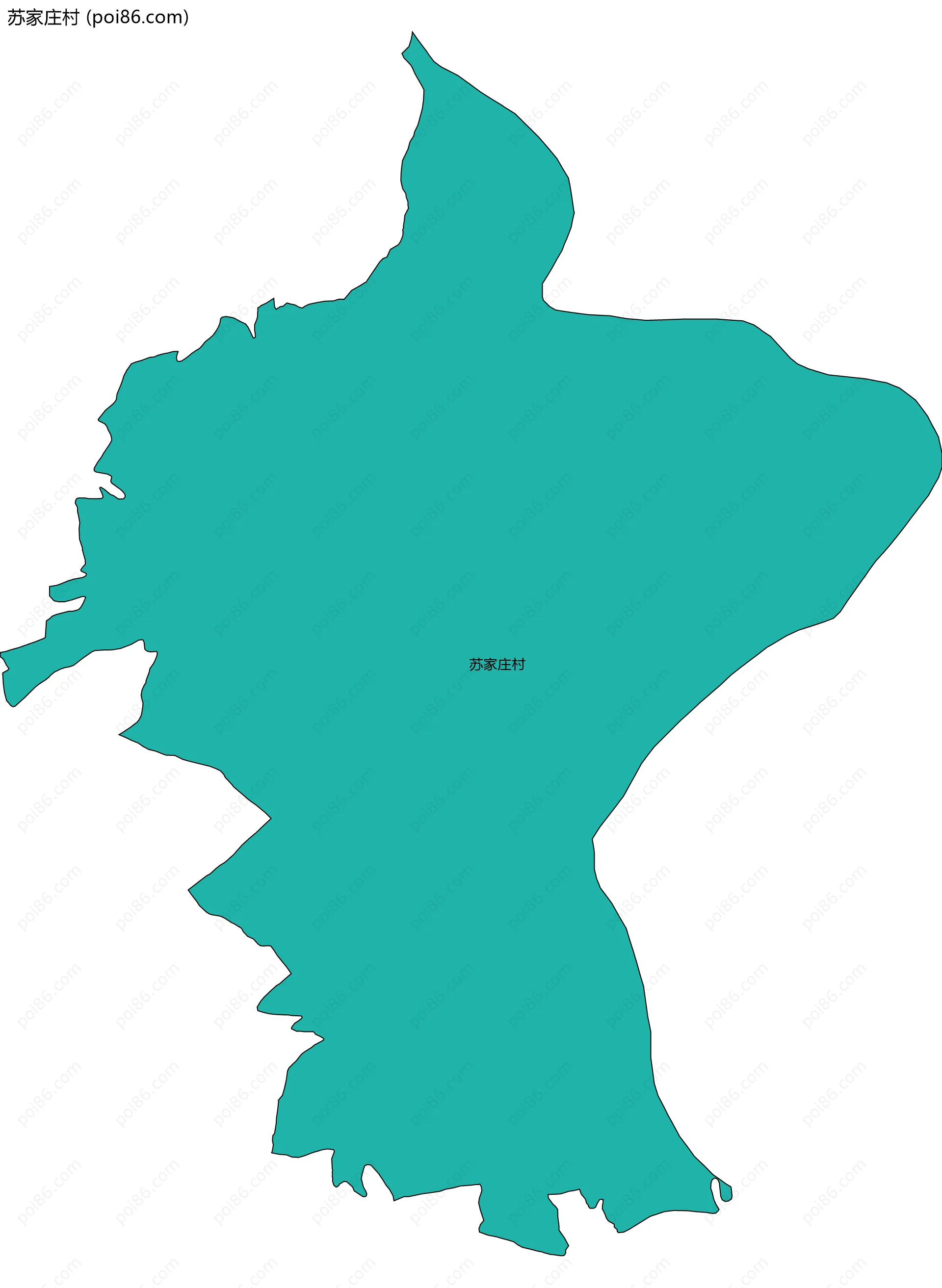 苏家庄村边界地图