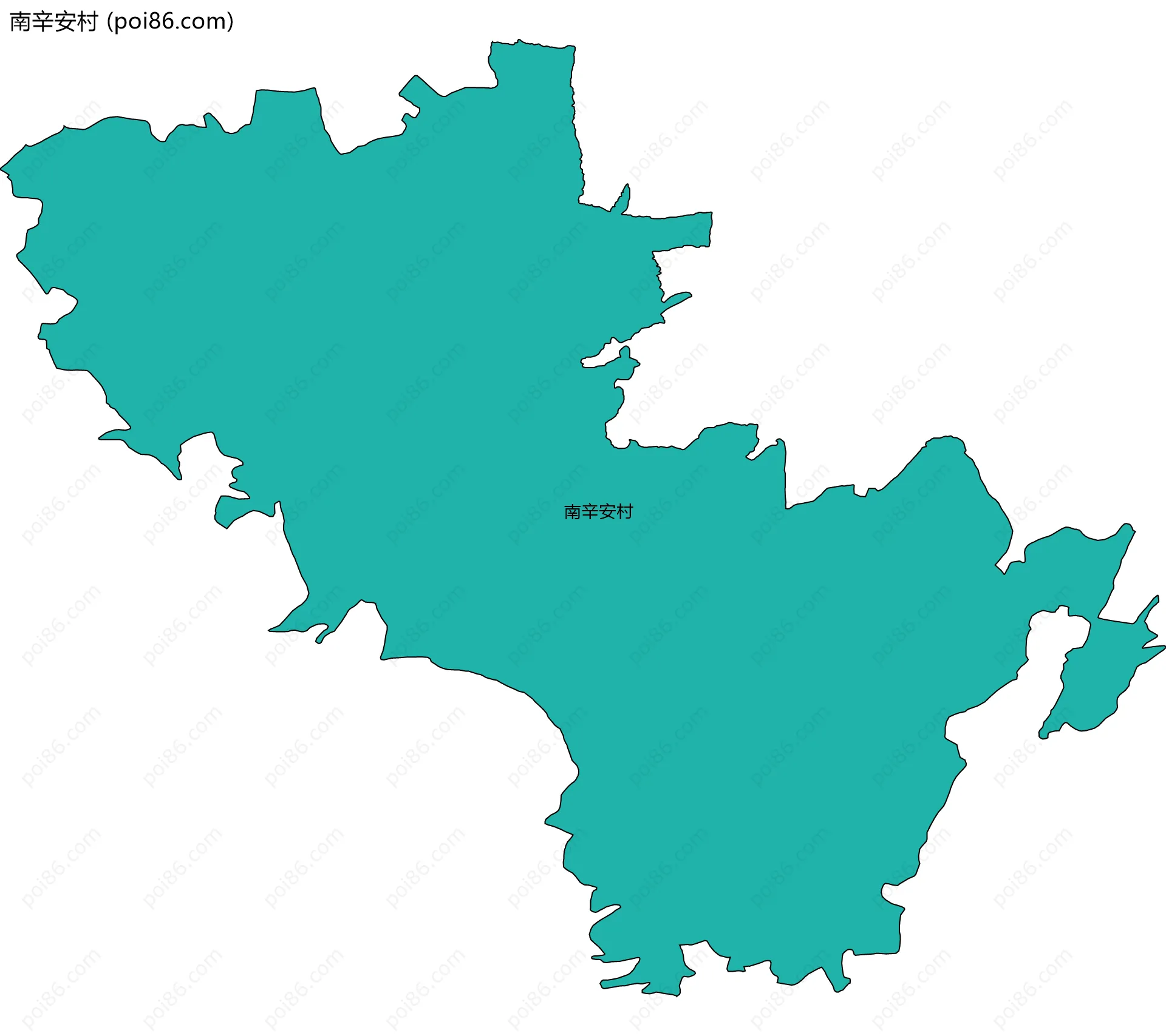 南辛安村边界地图