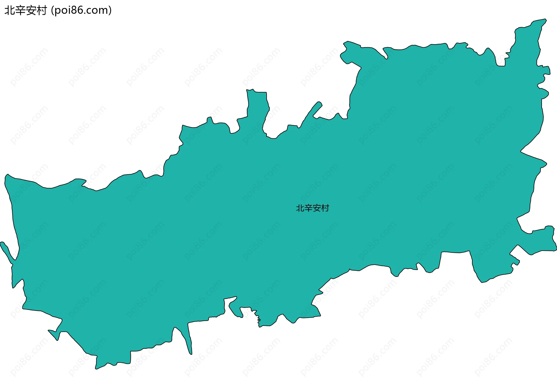 北辛安村边界地图