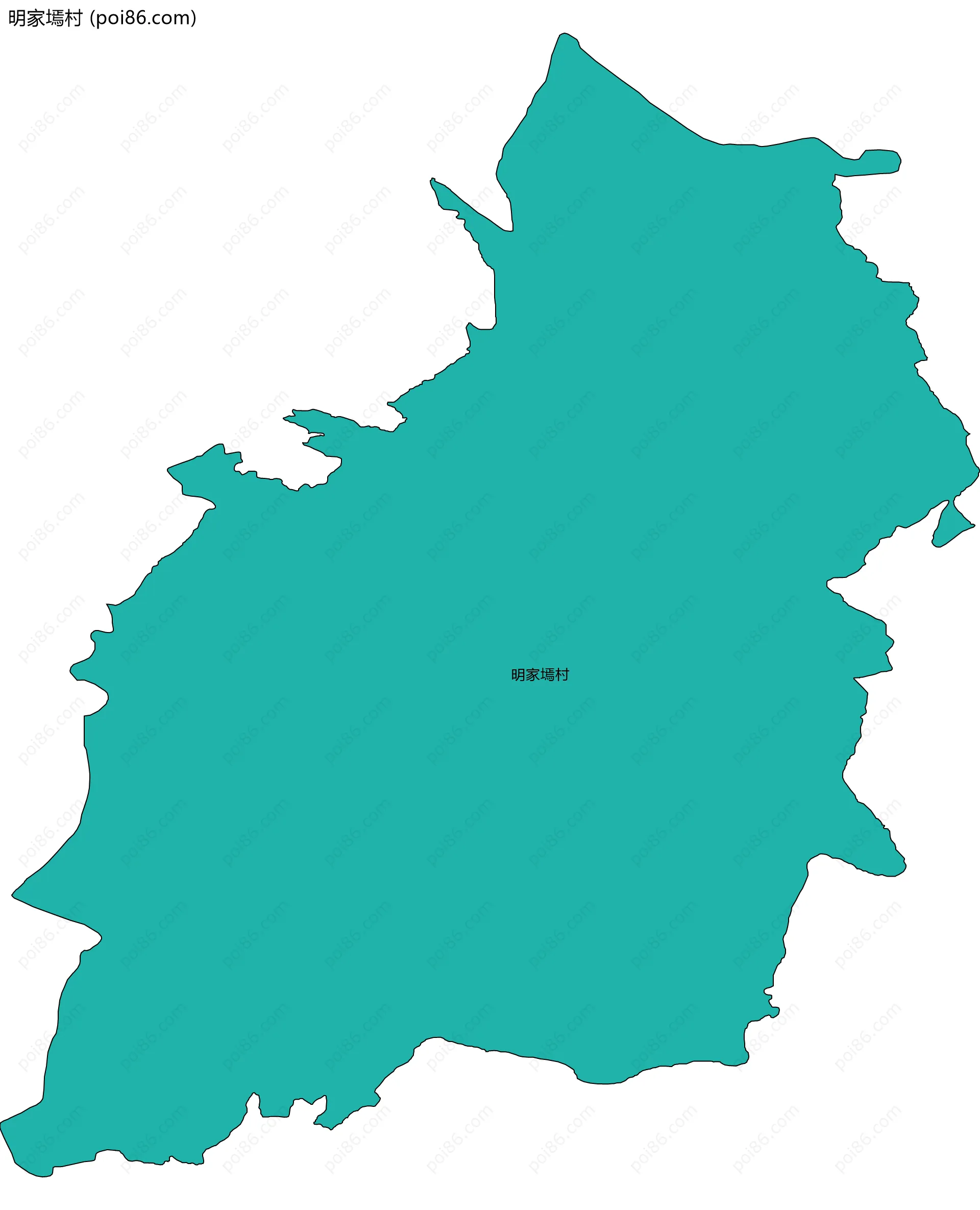 明家墕村边界地图