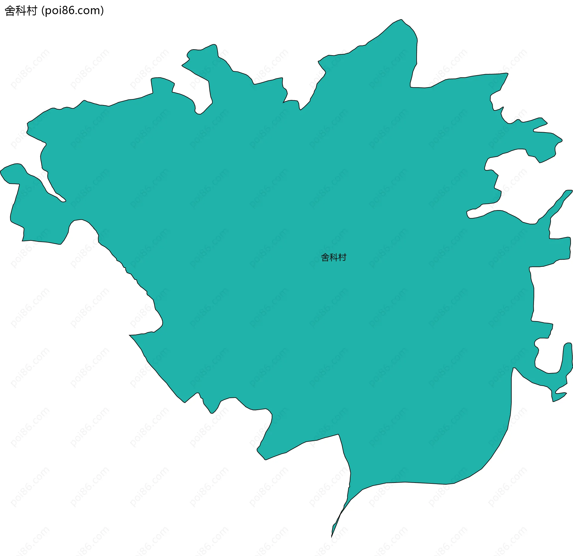 舍科村边界地图
