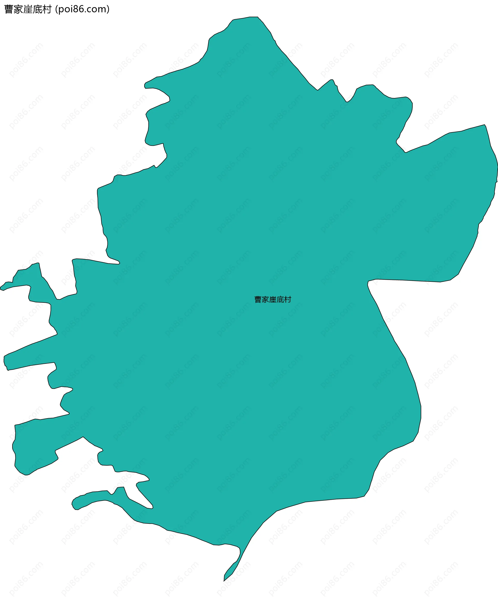 曹家崖底村边界地图