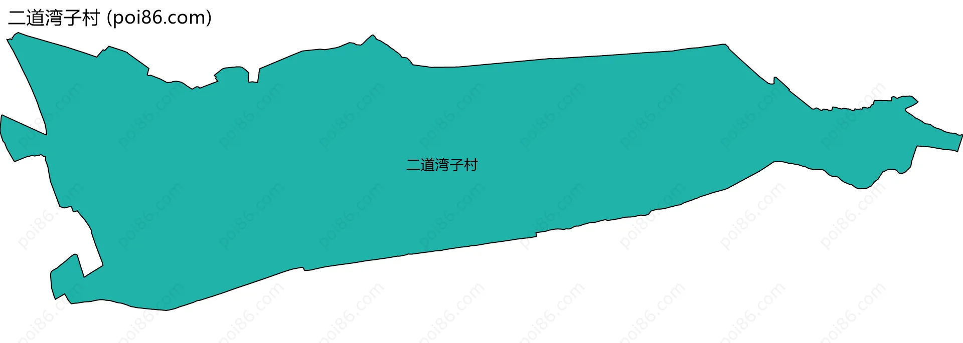 二道湾子村边界地图