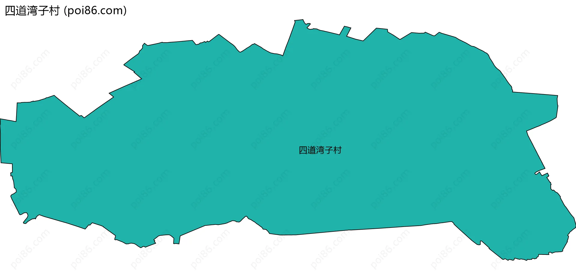 四道湾子村边界地图