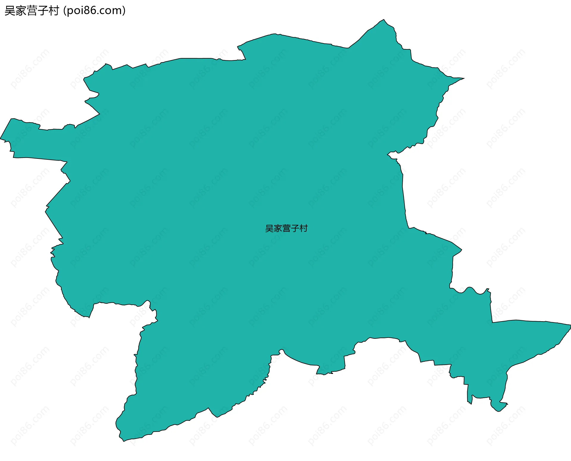 吴家营子村边界地图