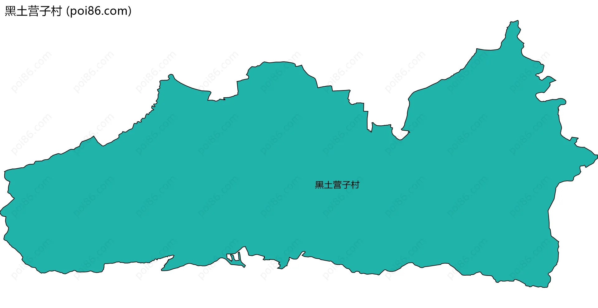 黑土营子村边界地图