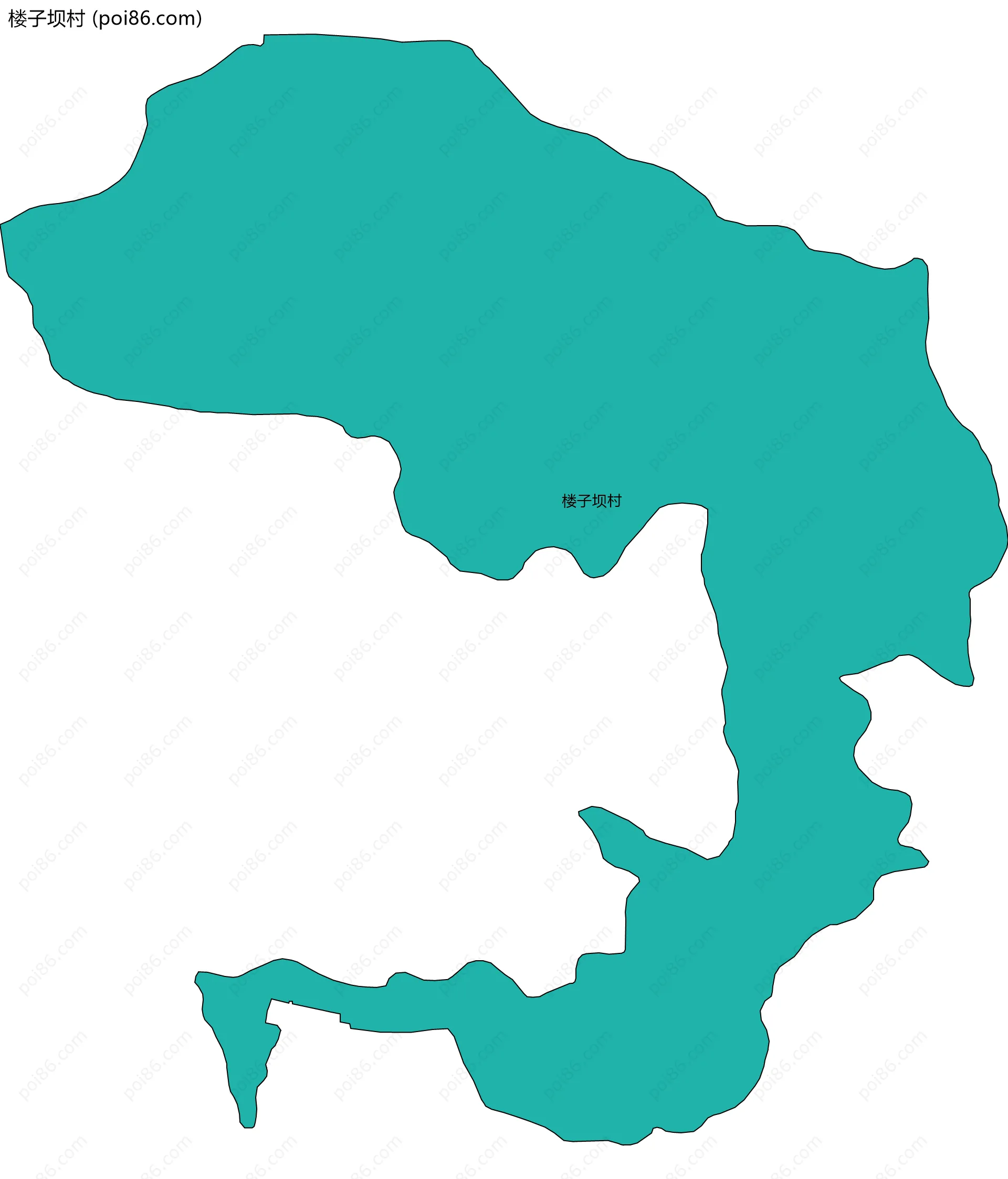 楼子坝村边界地图