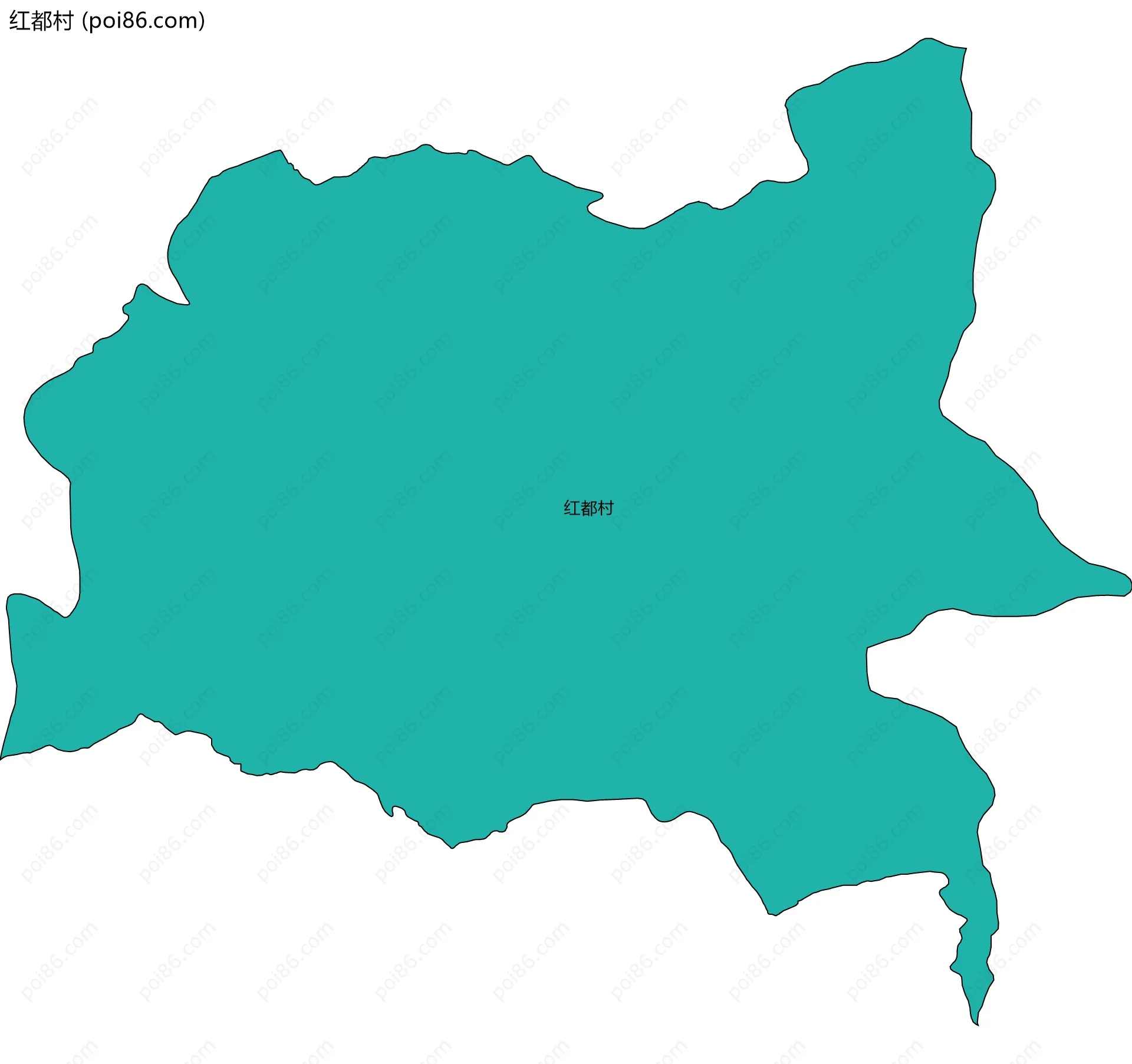 红都村边界地图