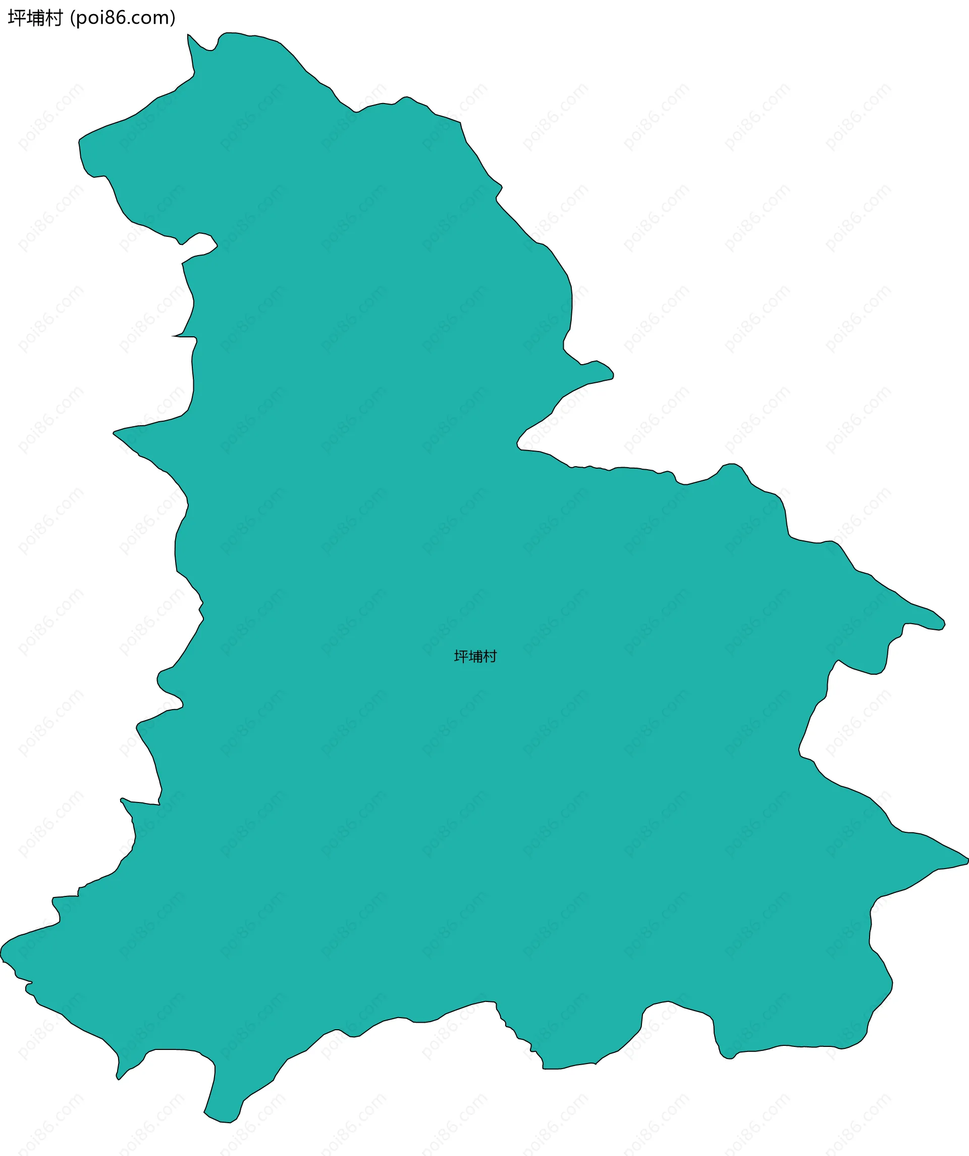 坪埔村边界地图