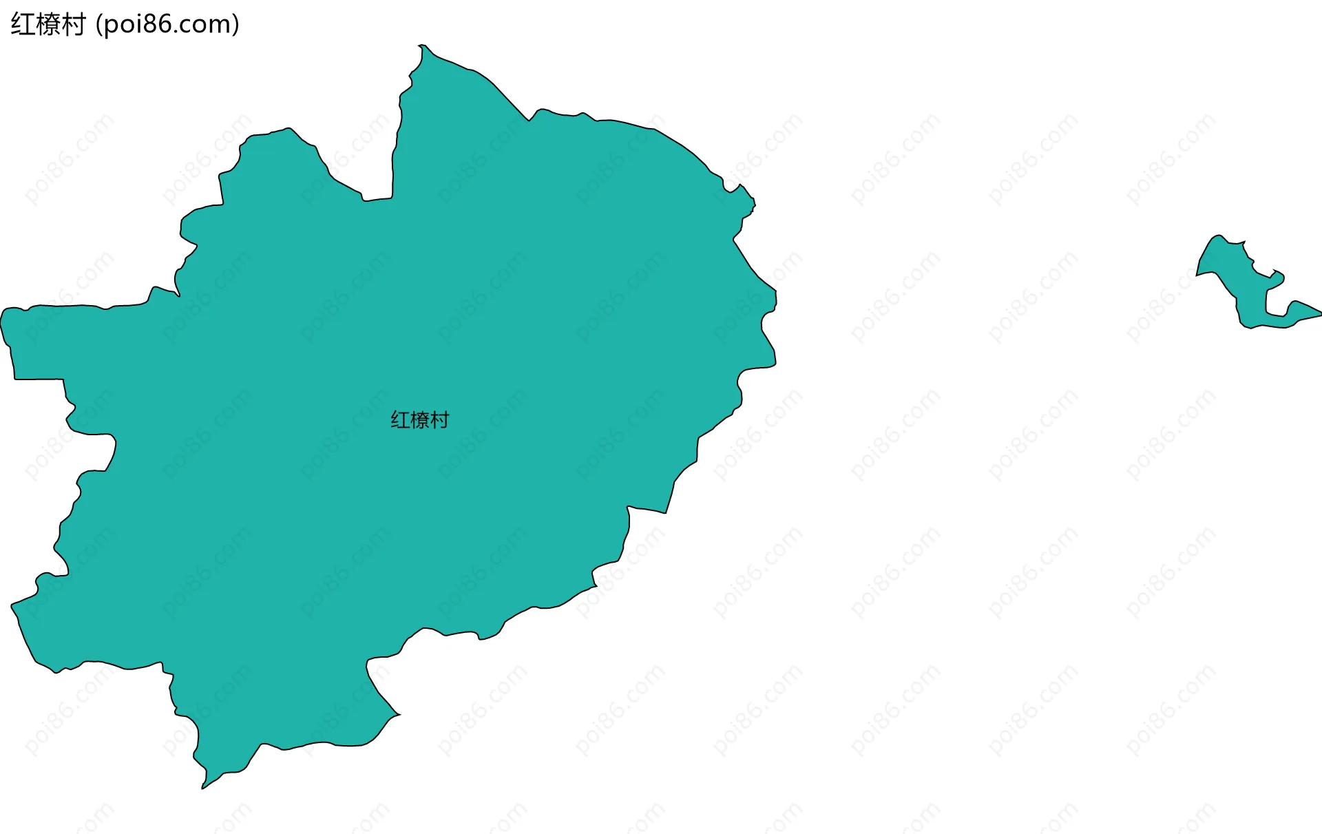 红橑村边界地图