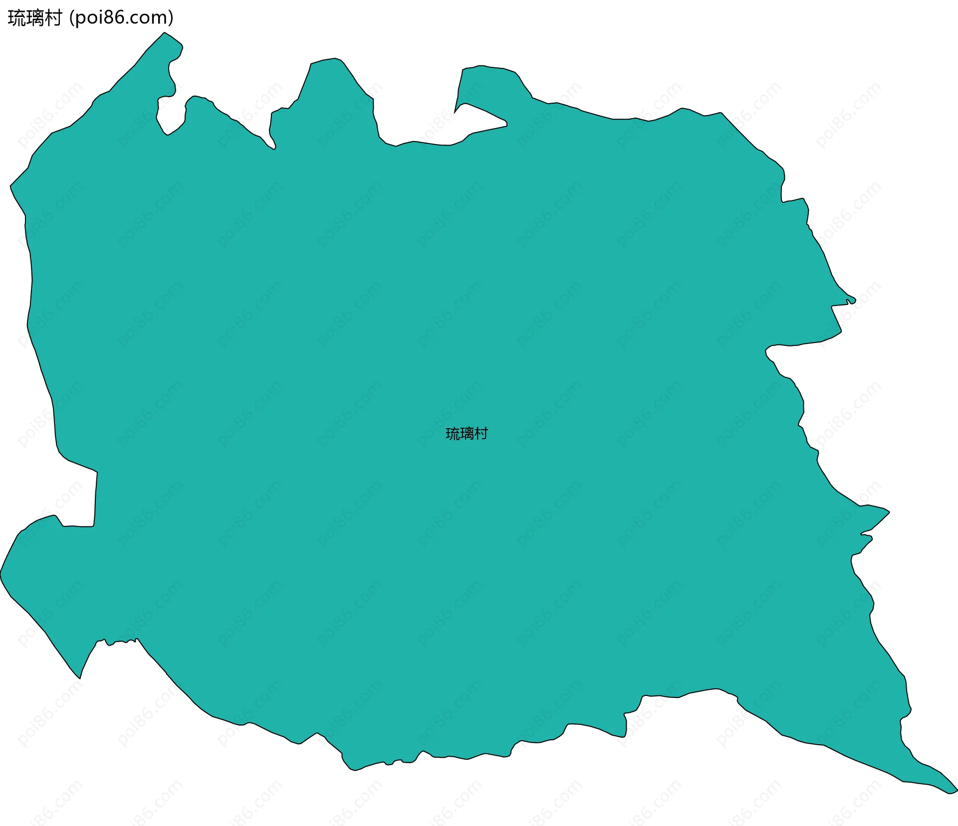 琉璃村边界地图