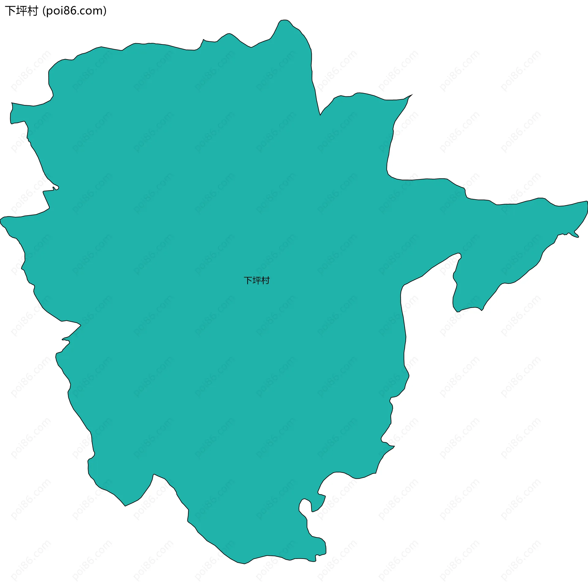 下坪村边界地图