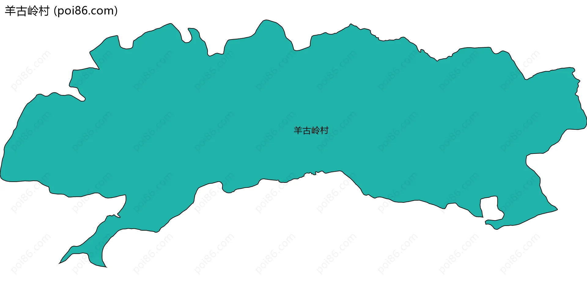 羊古岭村边界地图