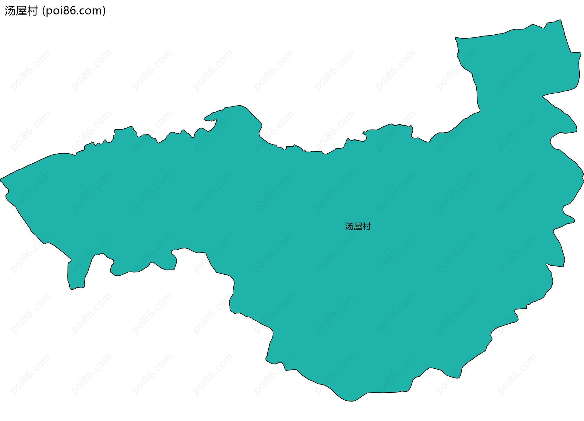 汤屋村边界地图