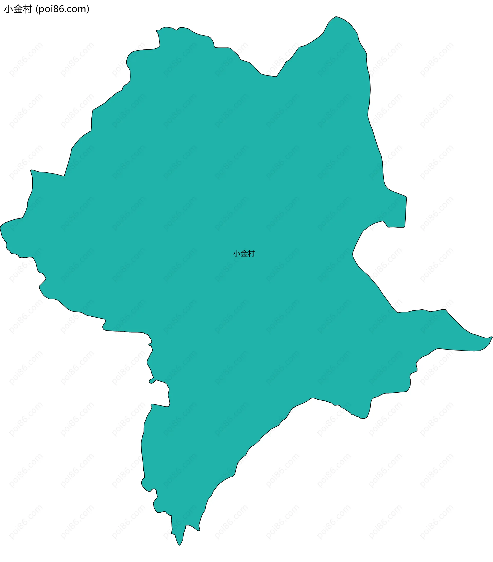 小金村边界地图