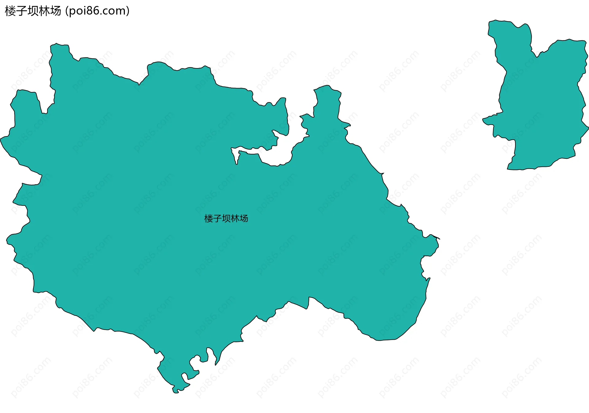 楼子坝林场边界地图