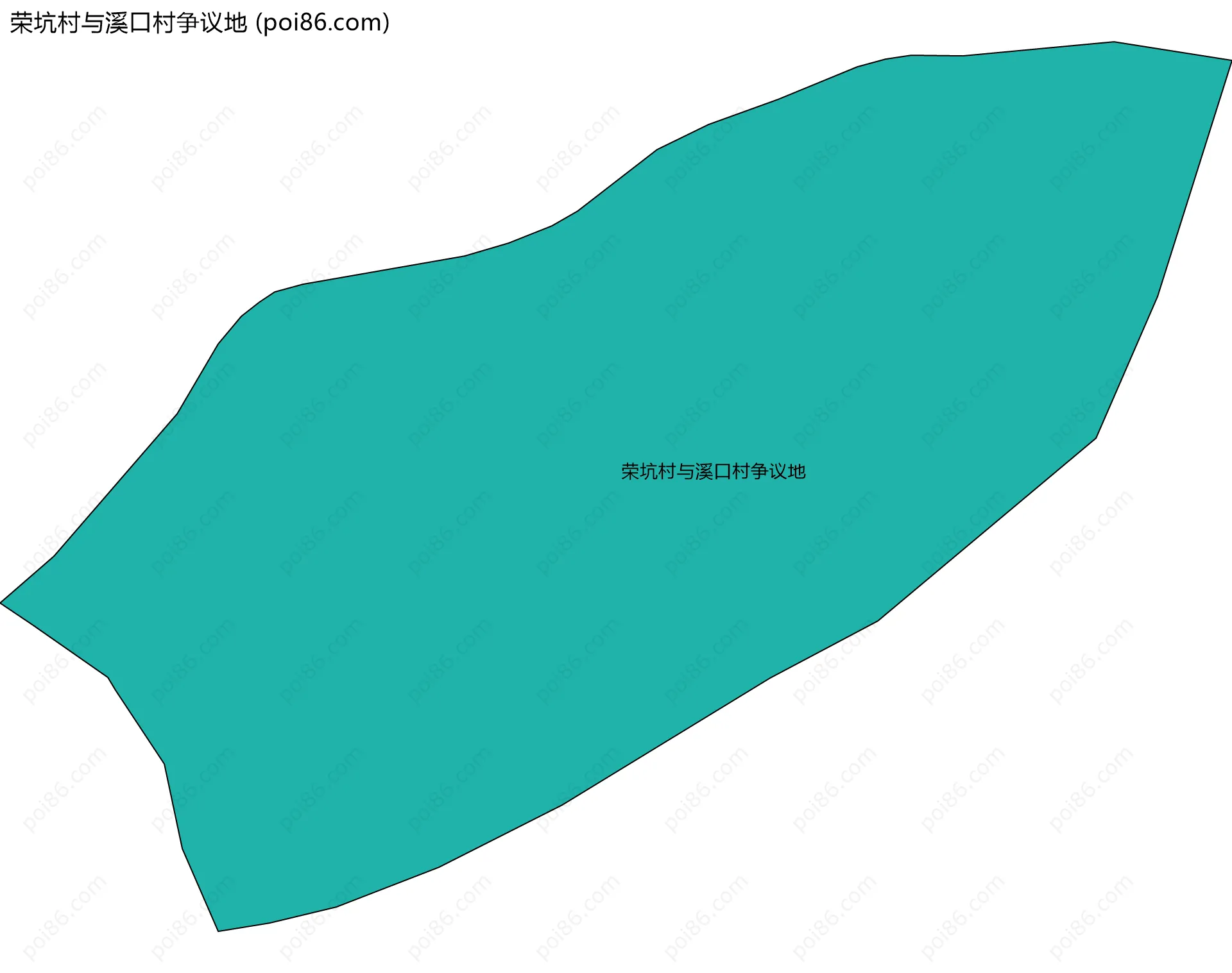 荣坑村与溪口村争议地边界地图